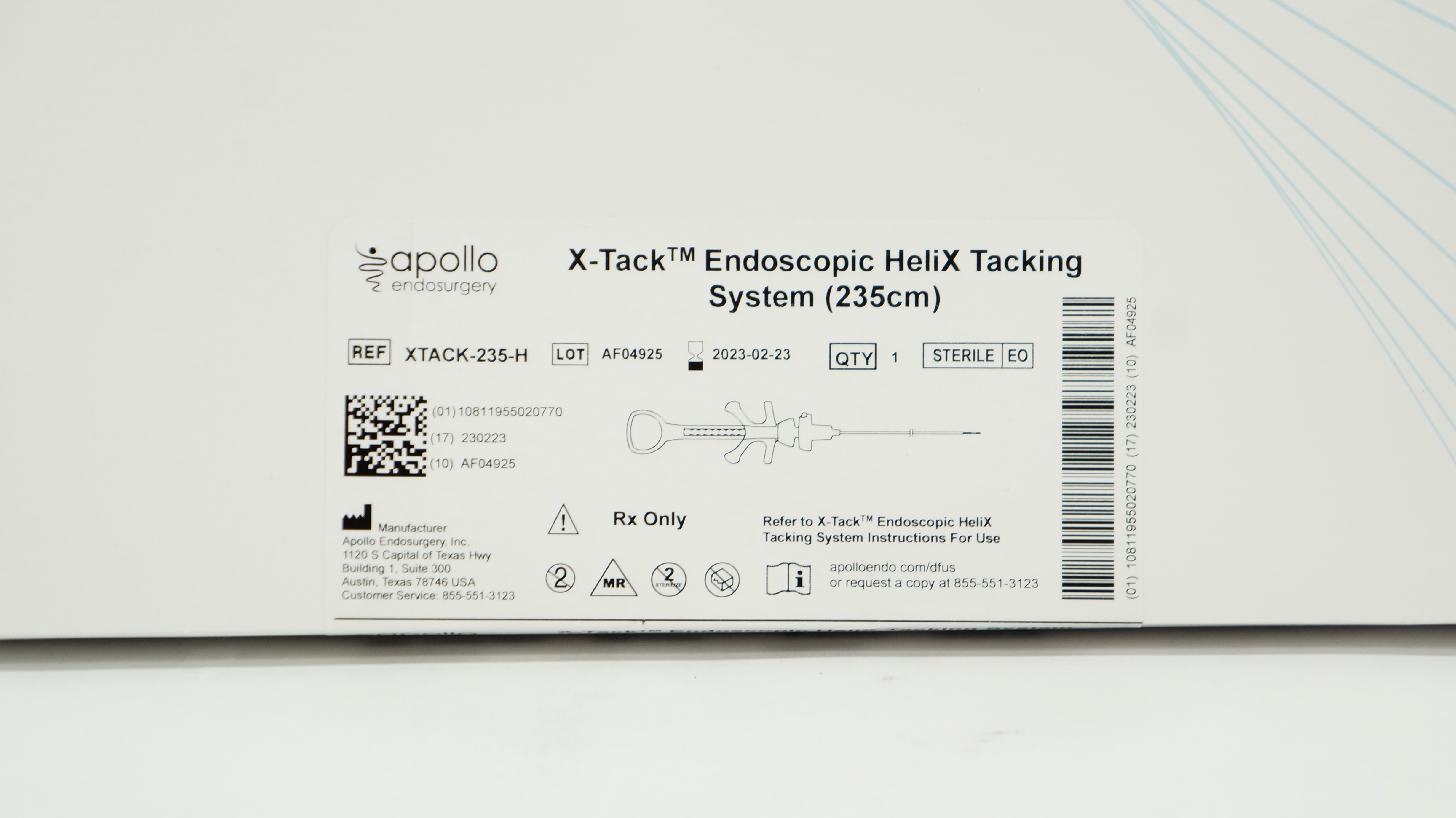 Apollo Endosurgery XTACK-235-H X-Tack Endoscopic HeliX Tacking System 235cm (x)