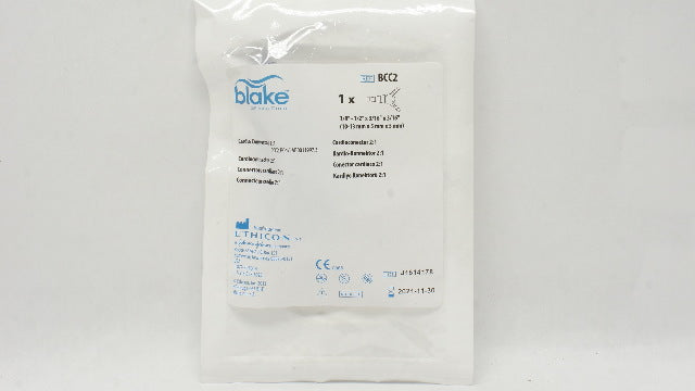 Ethicon BCC2 Blake Silicone Drains Cardio Connector 2:1 3/8-1/2 x3/16x3/16in (x)
