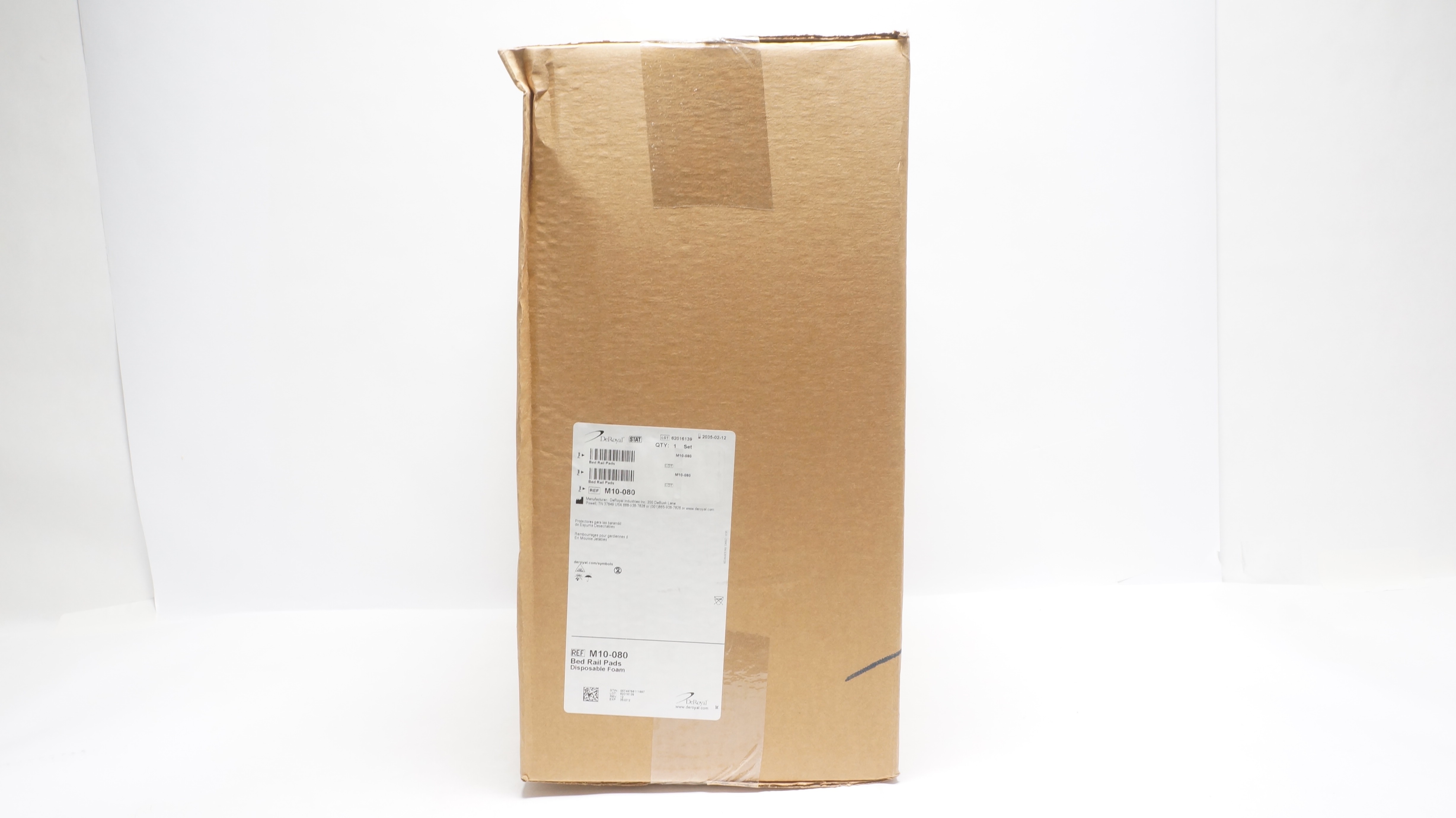 De Royal M10-080 Bed Rail Pads Disposable Foam