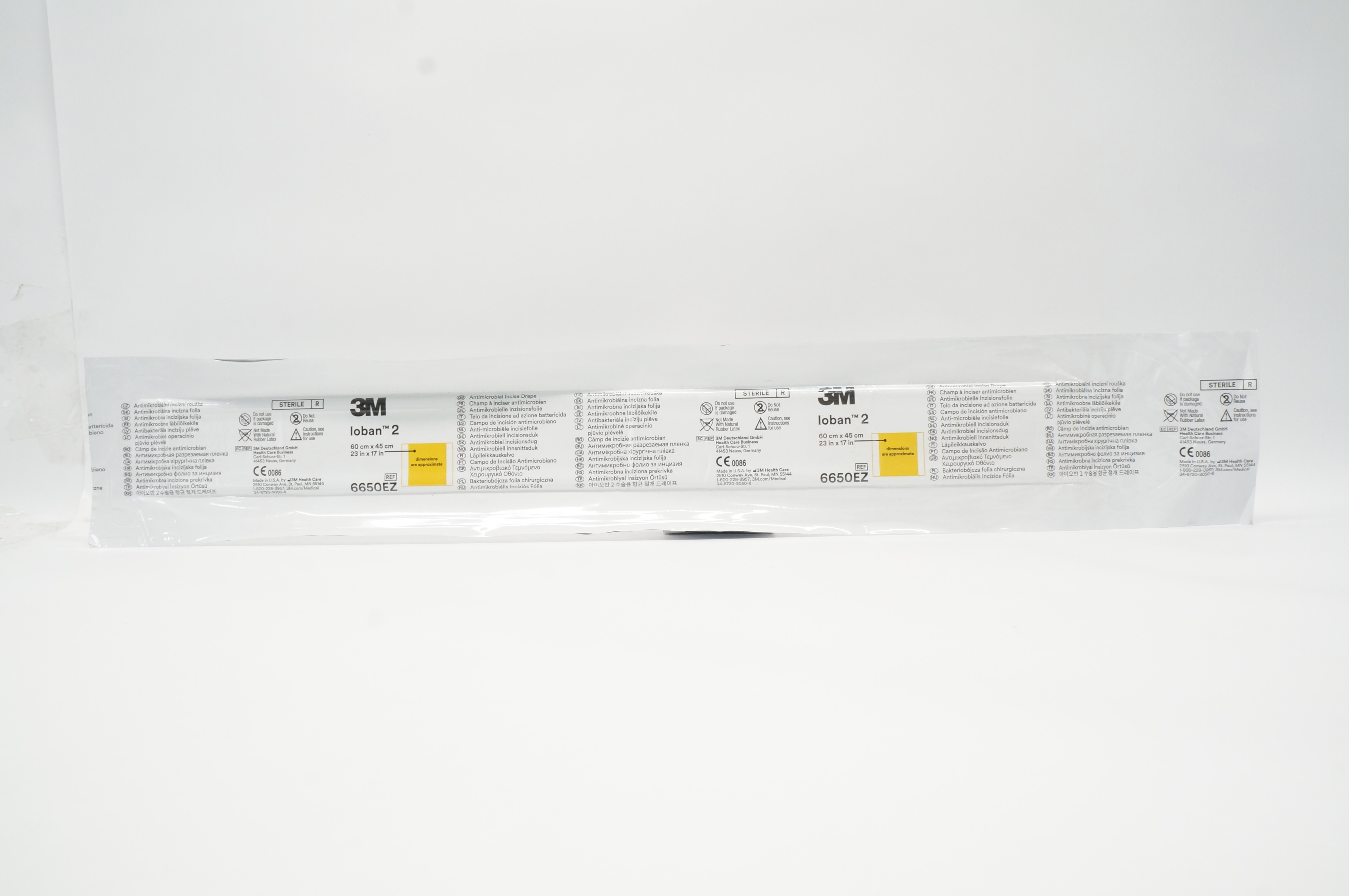 3M 6650EZ Loban 2 Antimicrobial Incise Drape 23inch x 17inch