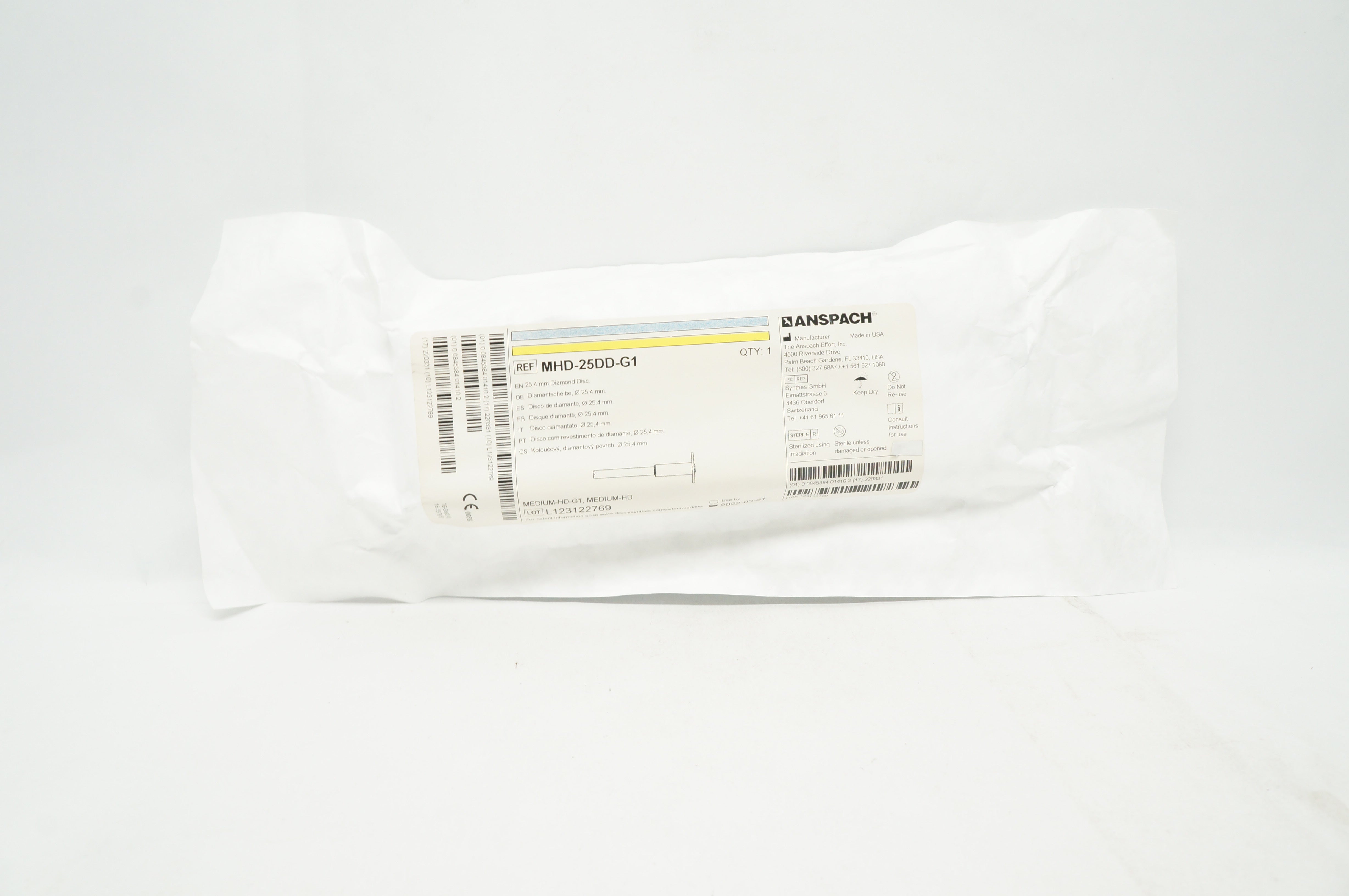 Anspach MHD-25DD-G1 Diamond Disc 25.4mm (x)