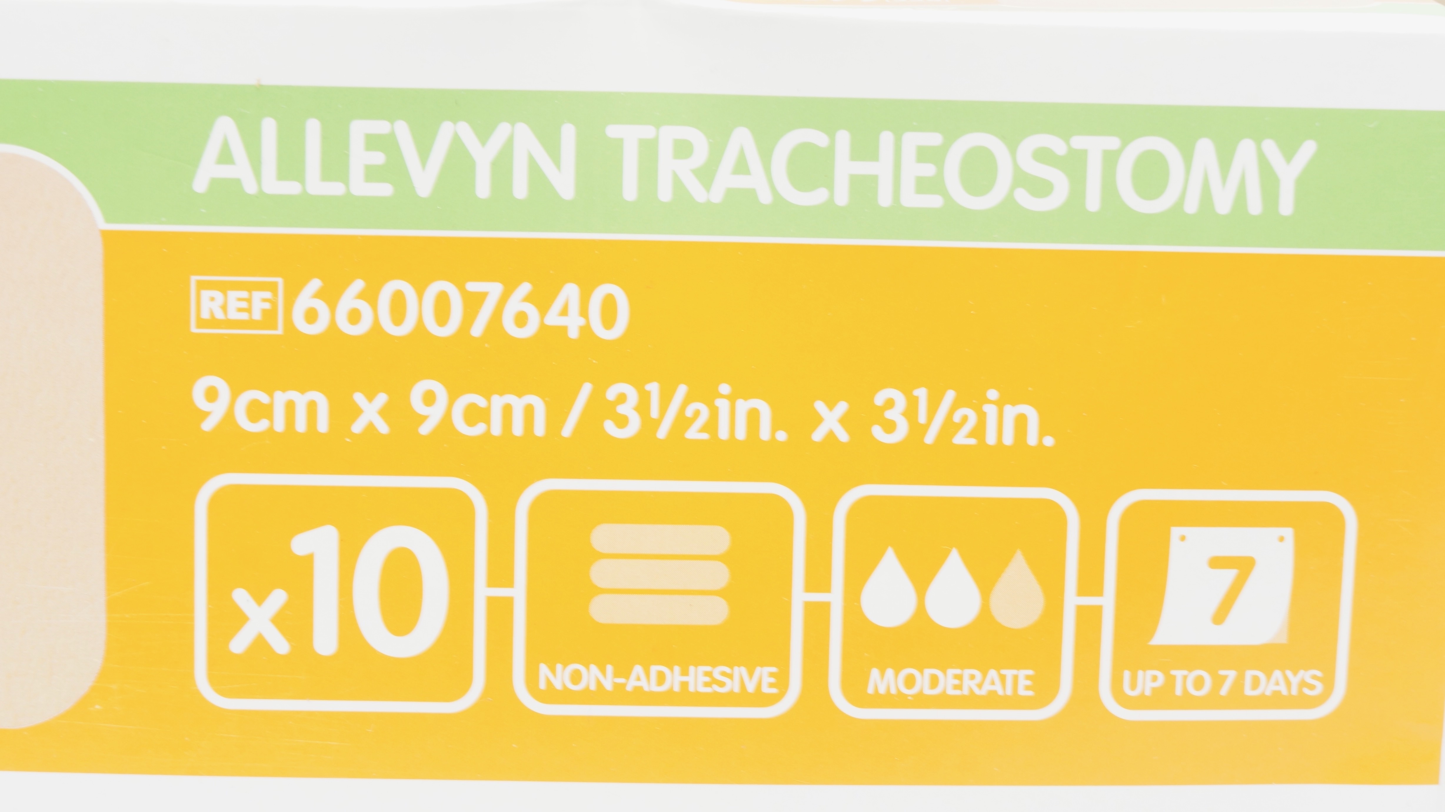 Smith&Nephew 66007640 Allevyn Tracheostomy Dressing 3 1/2x3 1/2inch - Box of 10