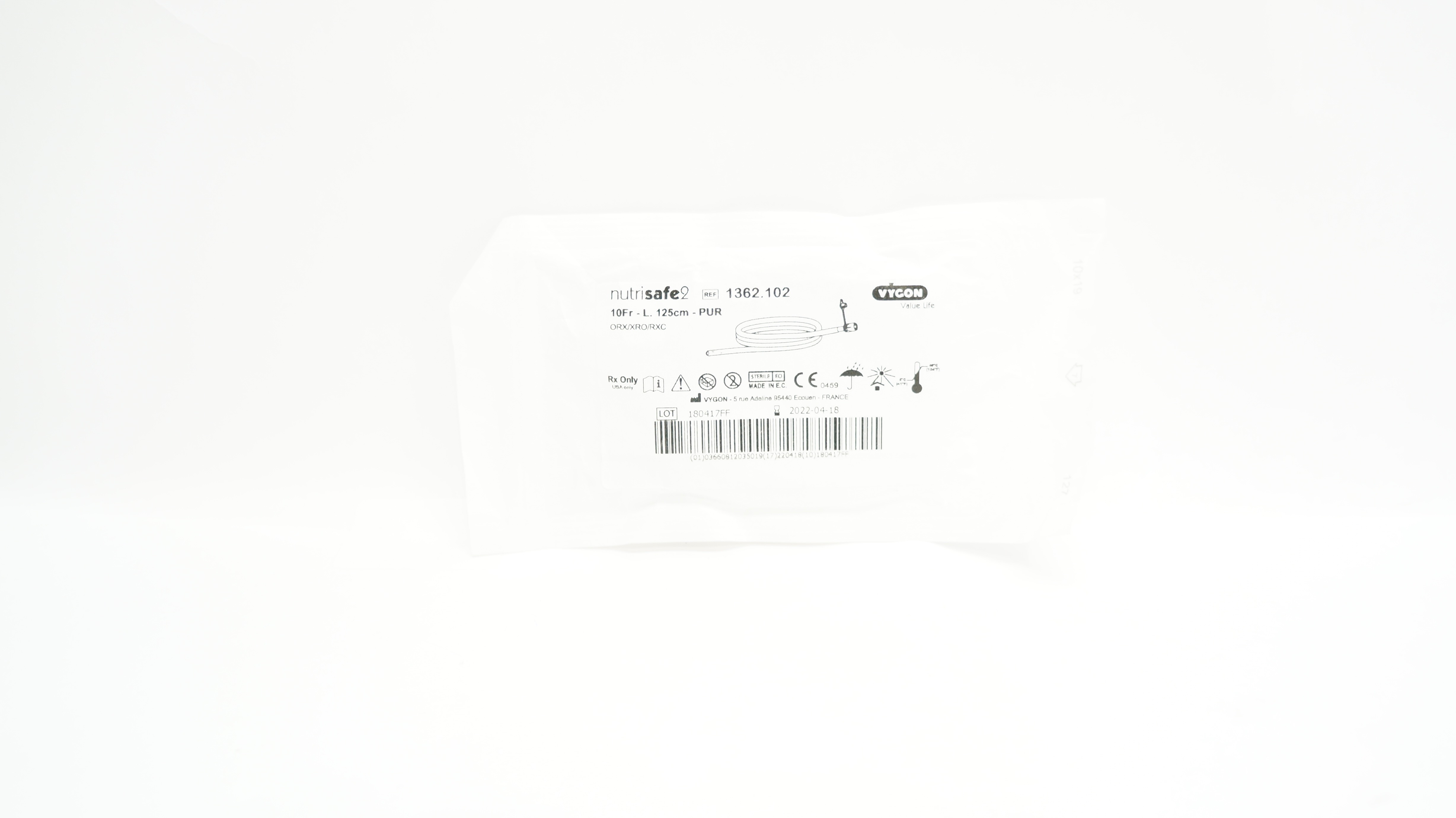 Vygon 1362.102 Nutrisafe 2 (PUR) ORX-XRO-RXC 10Fr.-L.125cm (x)