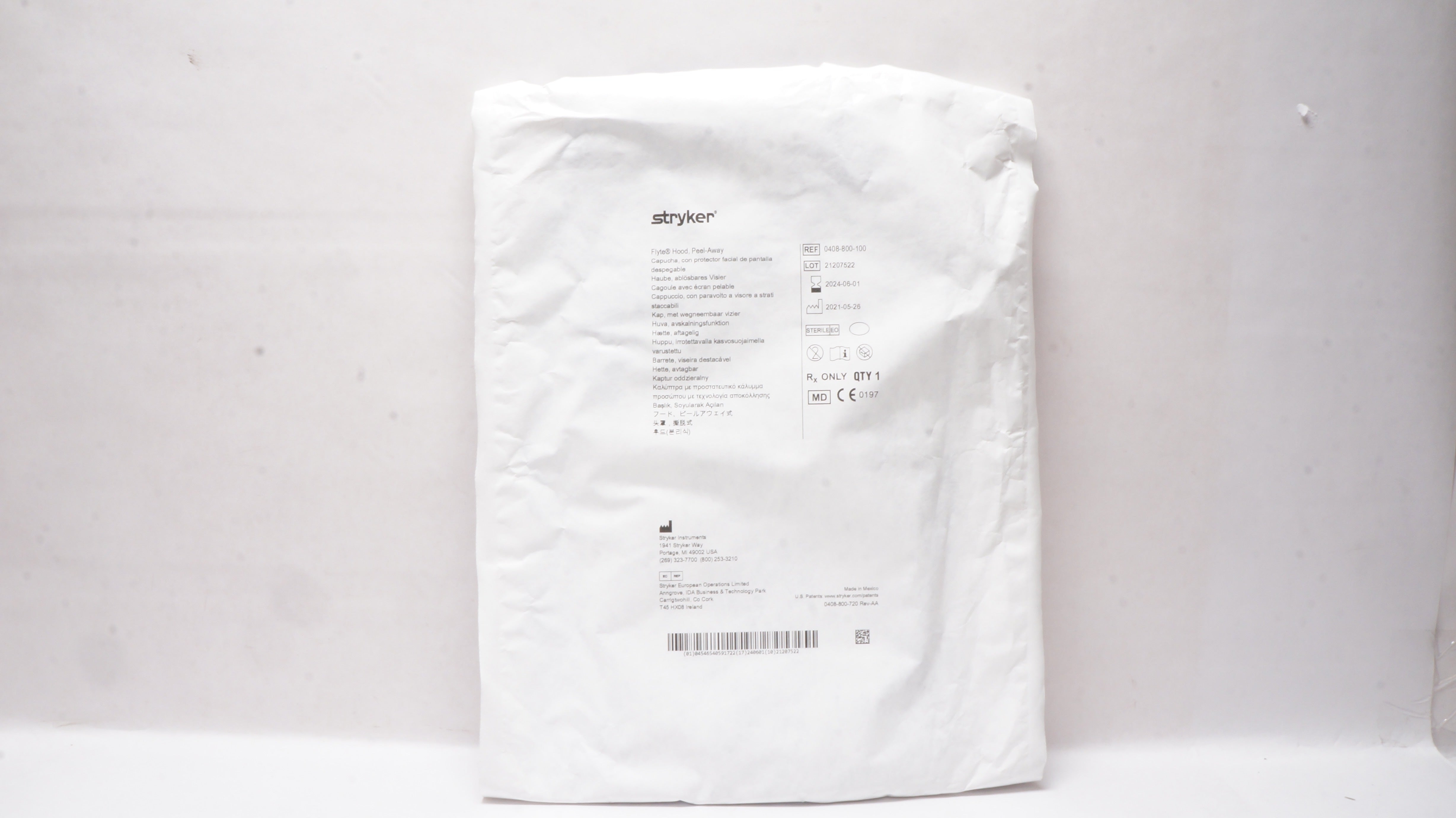 Stryker 0408-800-100 Flyte Hood Peel-Away