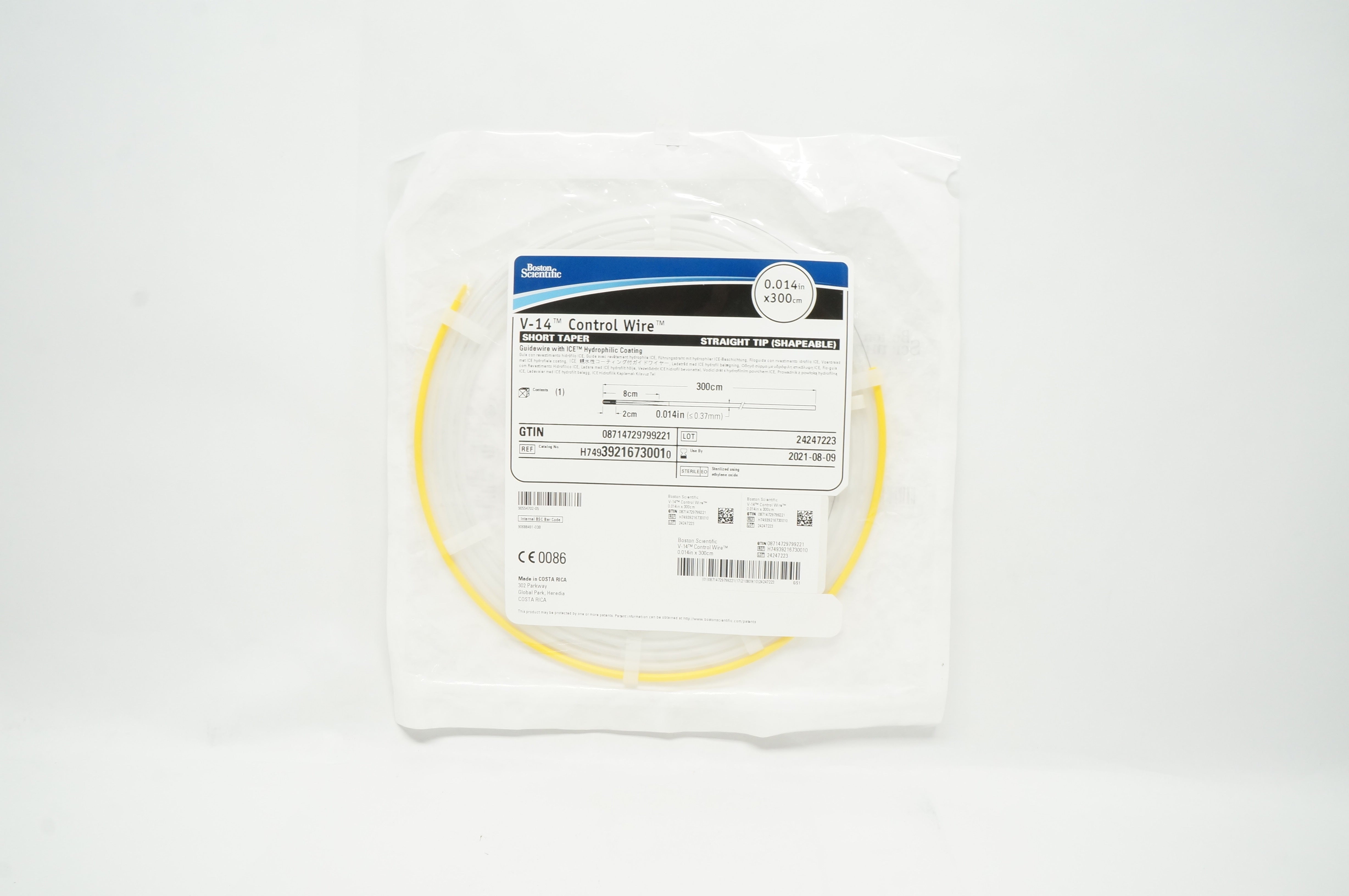 Boston Scientific H74939216730010 V-14 Control Wire 0.014inch x 300cm