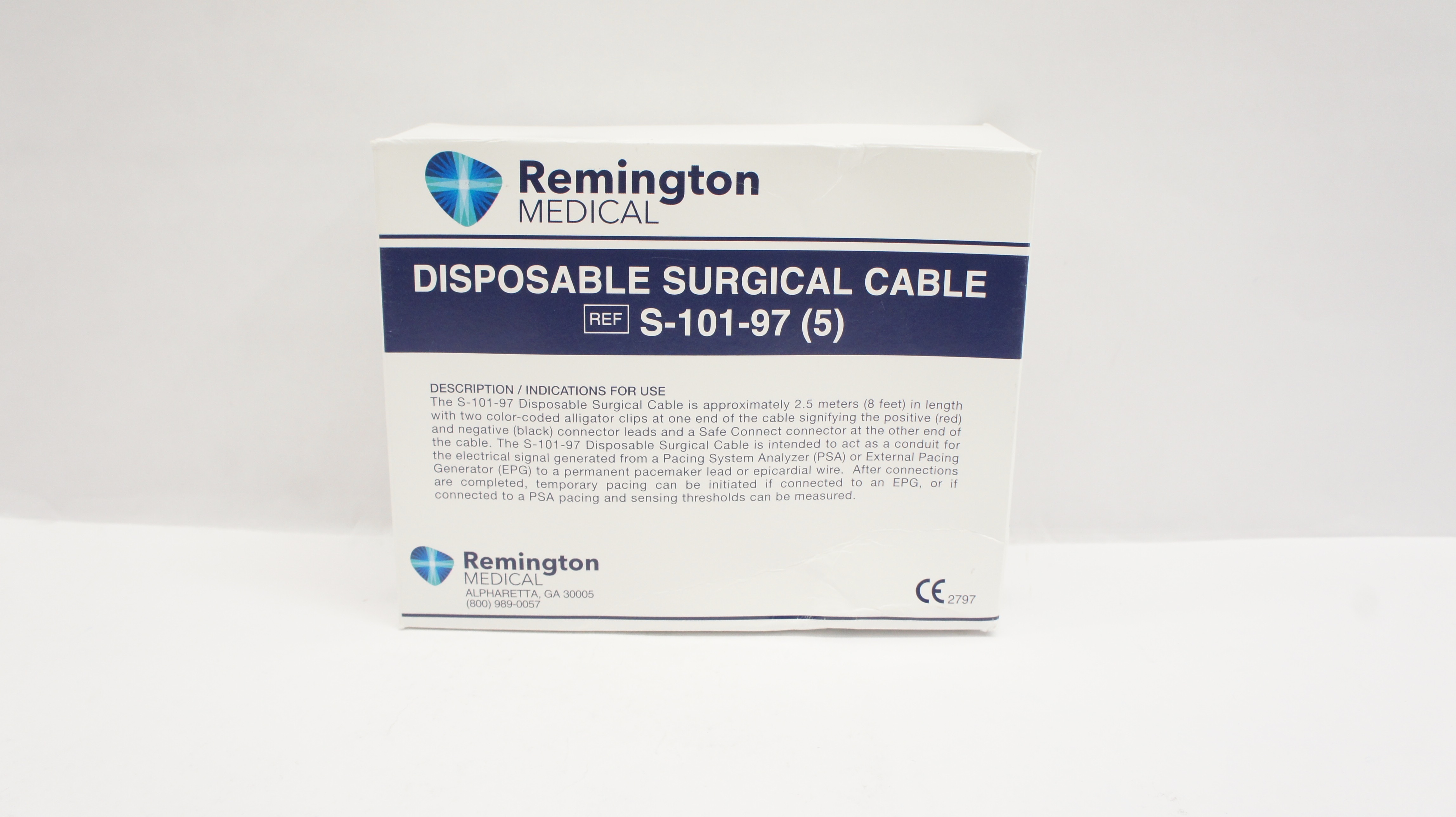 Remington Medical S-101-97 Disposable Surgical Cable 8ft. - Box of 5