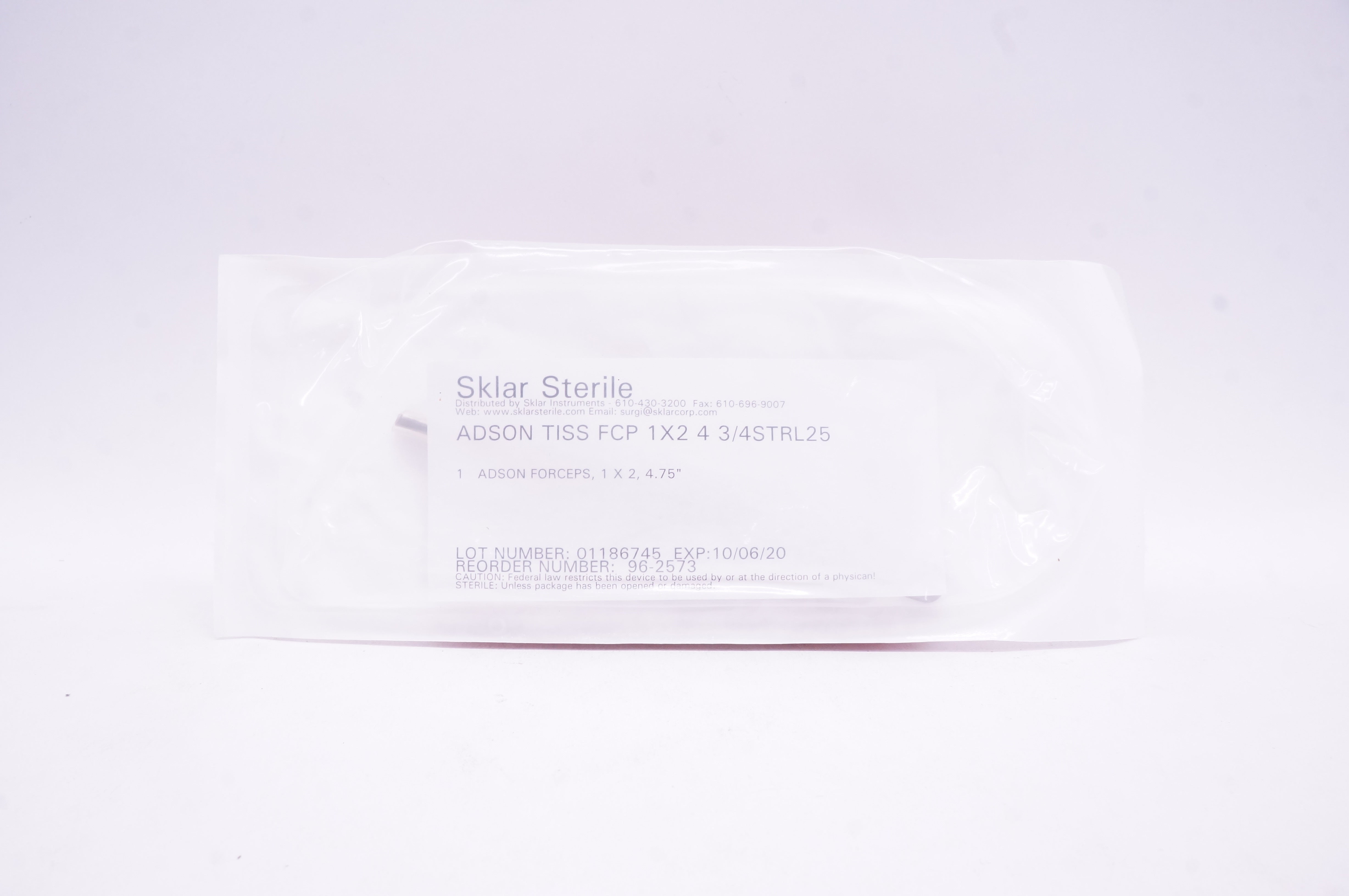 Sklar 96-2573 Adson Tissue Forceps 1 x 2 4.75 inch (x)