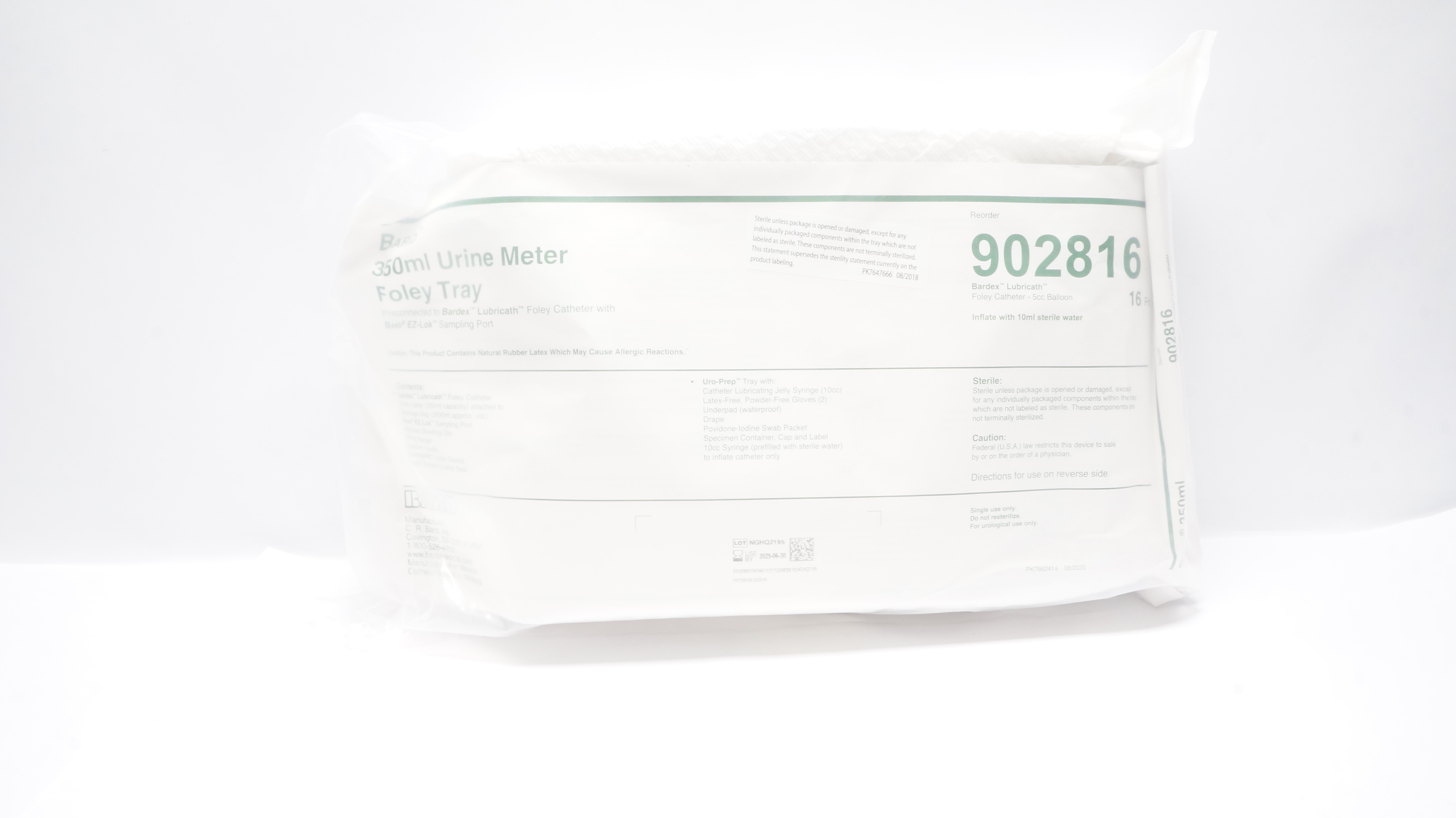 Bard 902816 350ml Urine Meter Foley Tray 16 Fr.