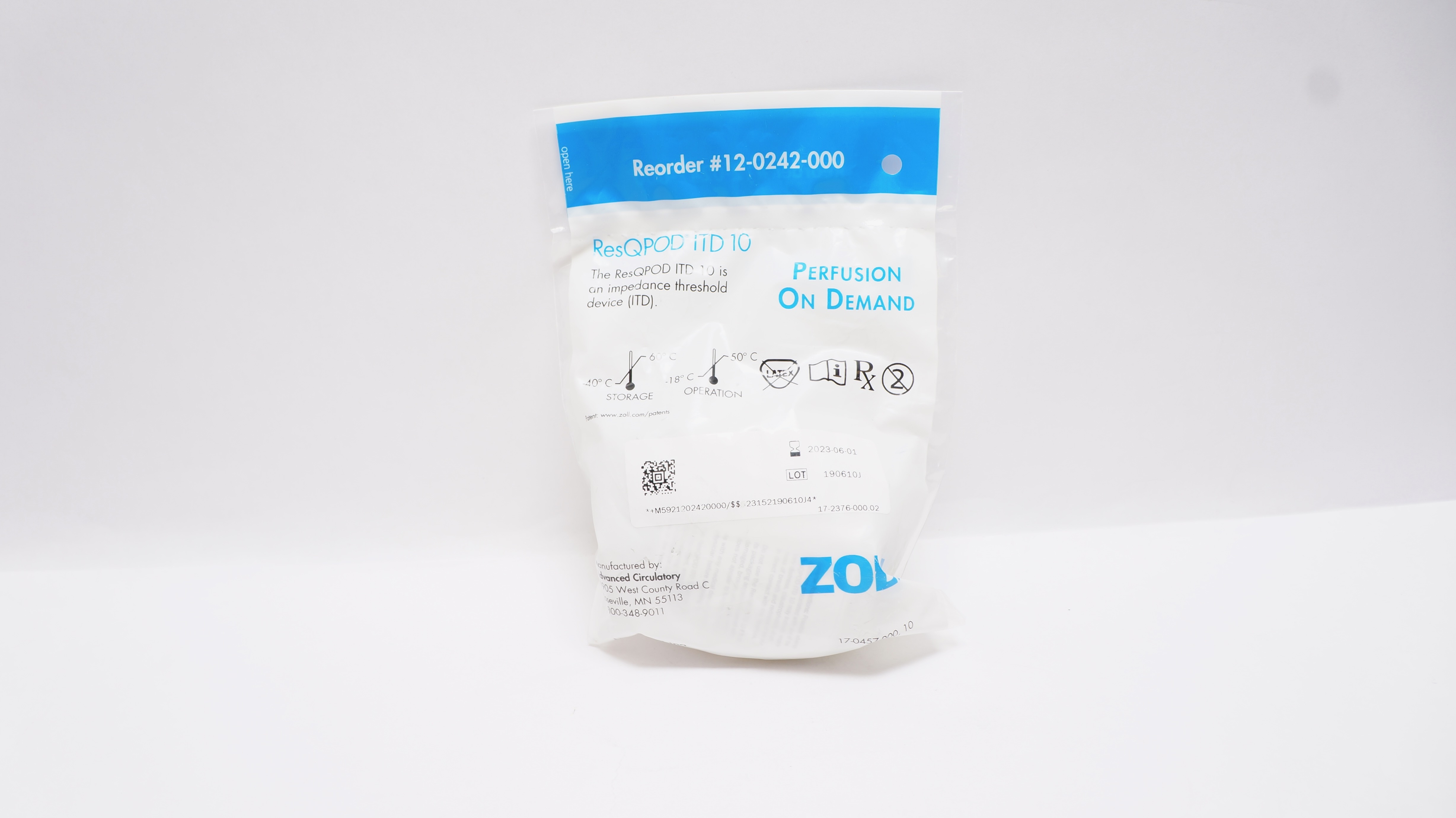 Zoll 12-0242-000 ResQPOD ITD 10 Impedance Threshold Device (x)