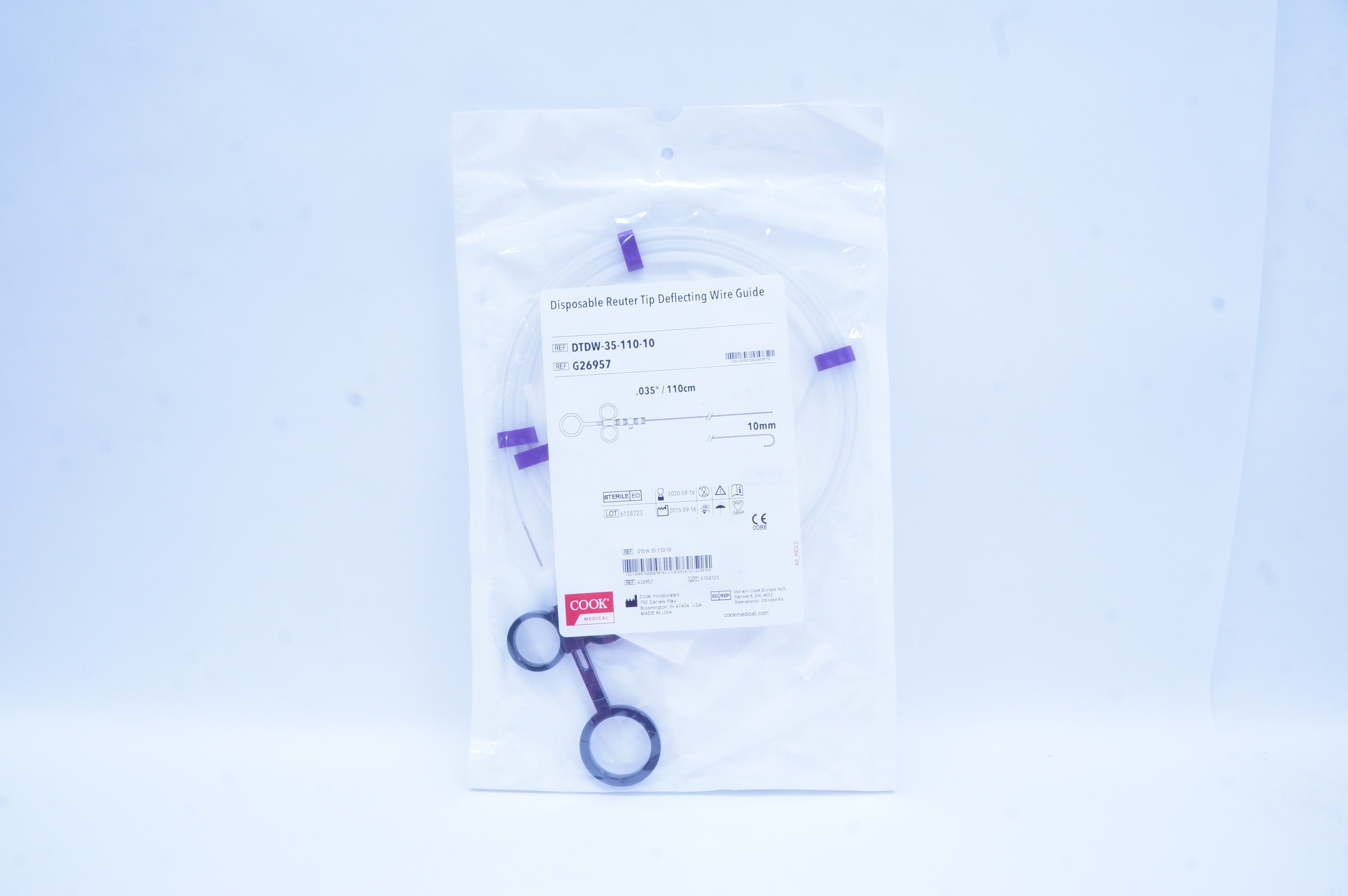Cook G26957 Disposable Reuter Tip Deflecting Wire Guide .035 inch x 10 mm (x)