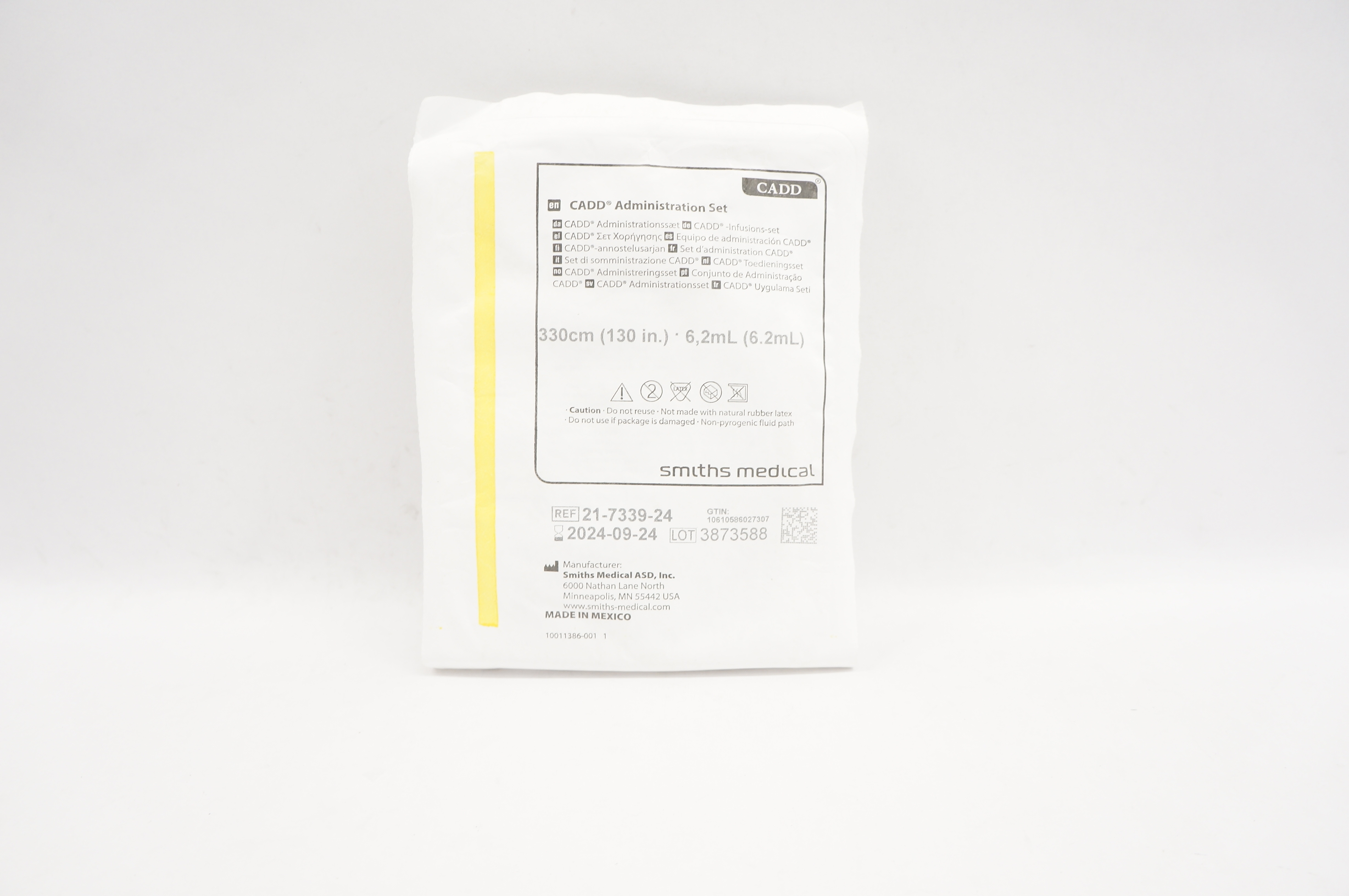 Smiths Medical 21-7339-24 CADD Administration Set 6.2ml 130inch