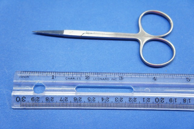 Konig MDS0834211 Eye Scissors, 4-1/2in, #2, Straight, Sharp/Sharp