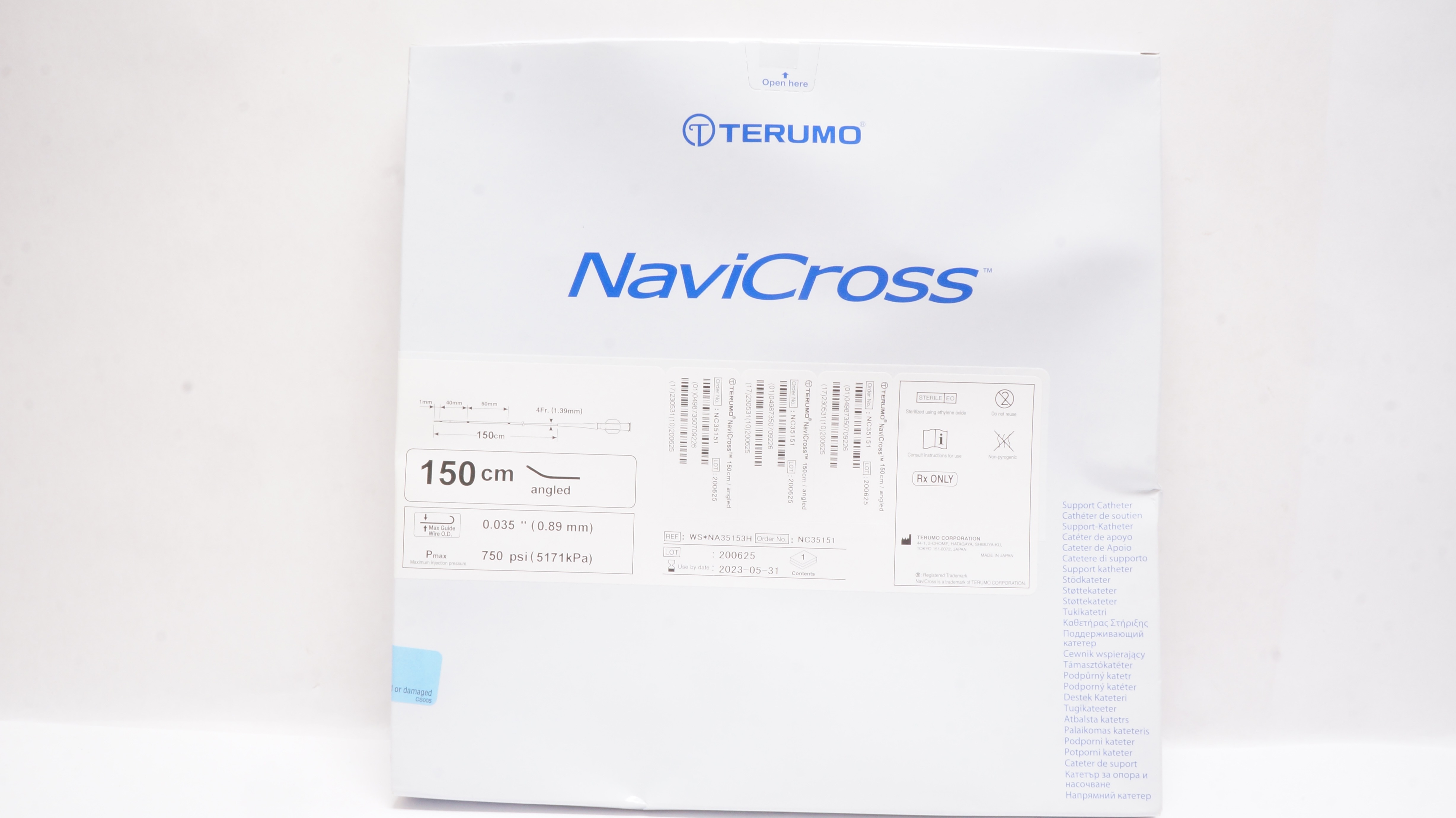 Terumo WS*NA35153H NaviCross Support Cath. 150cm (x)