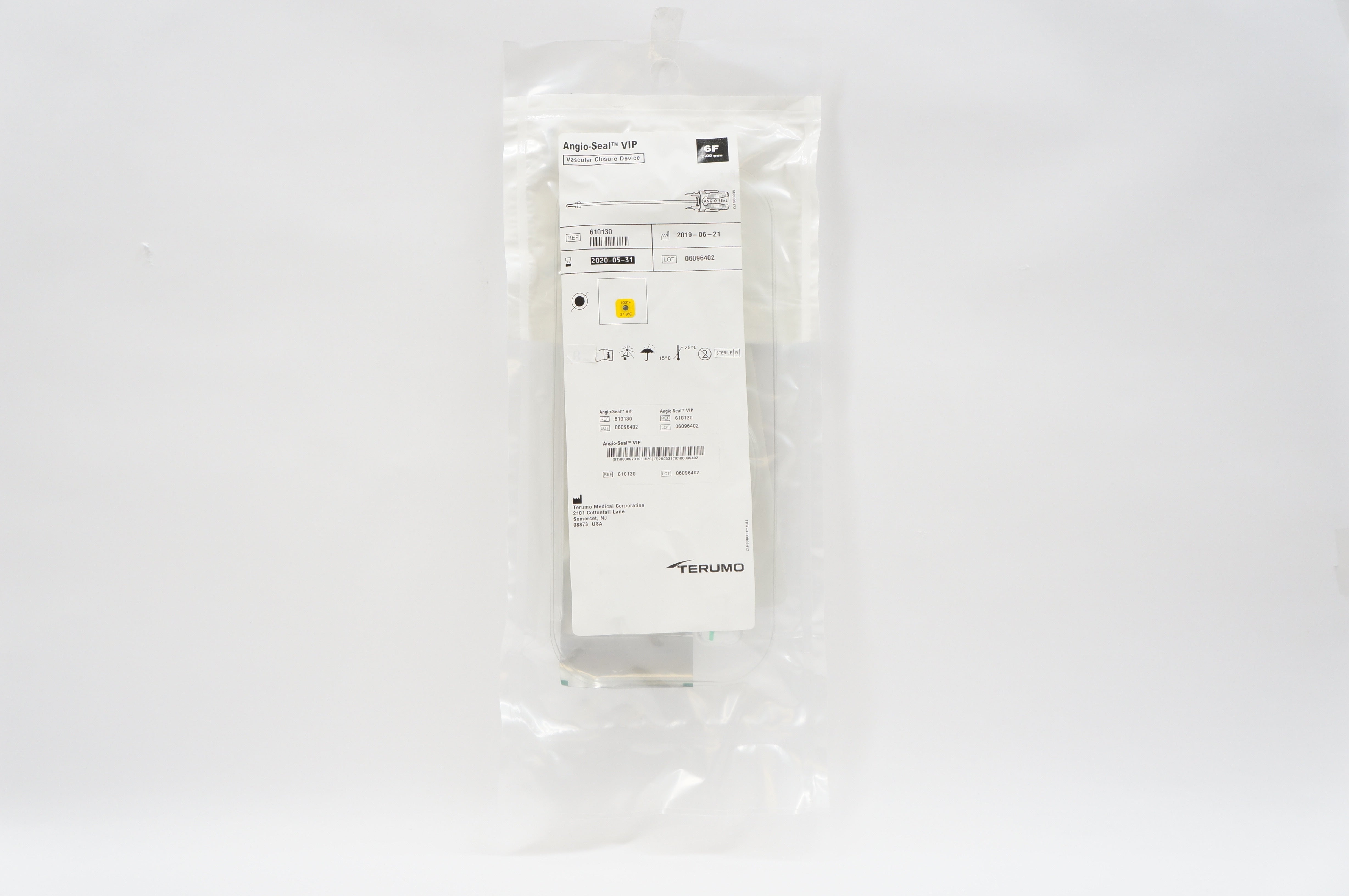 Terumo 610130 Angio-Seal VIP Vascular Closure Device, 6 Fr (x)