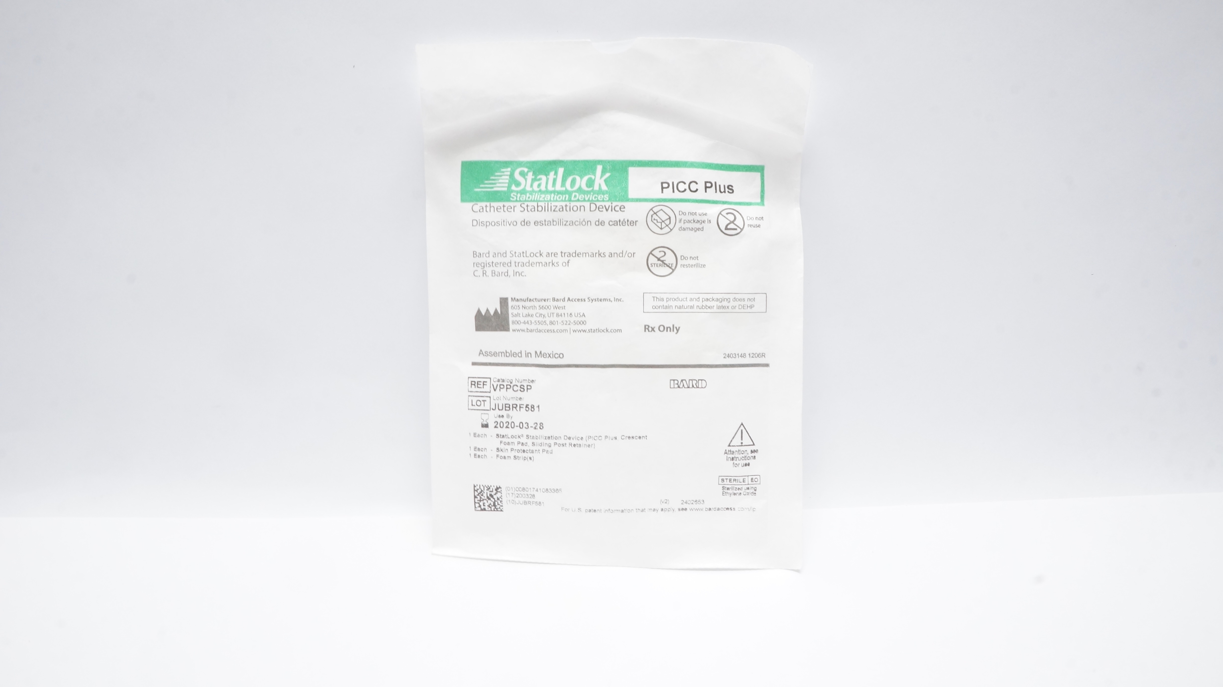 Bard VPPCSP PICC Plus StatLock Cath. Stabilization Device (x)