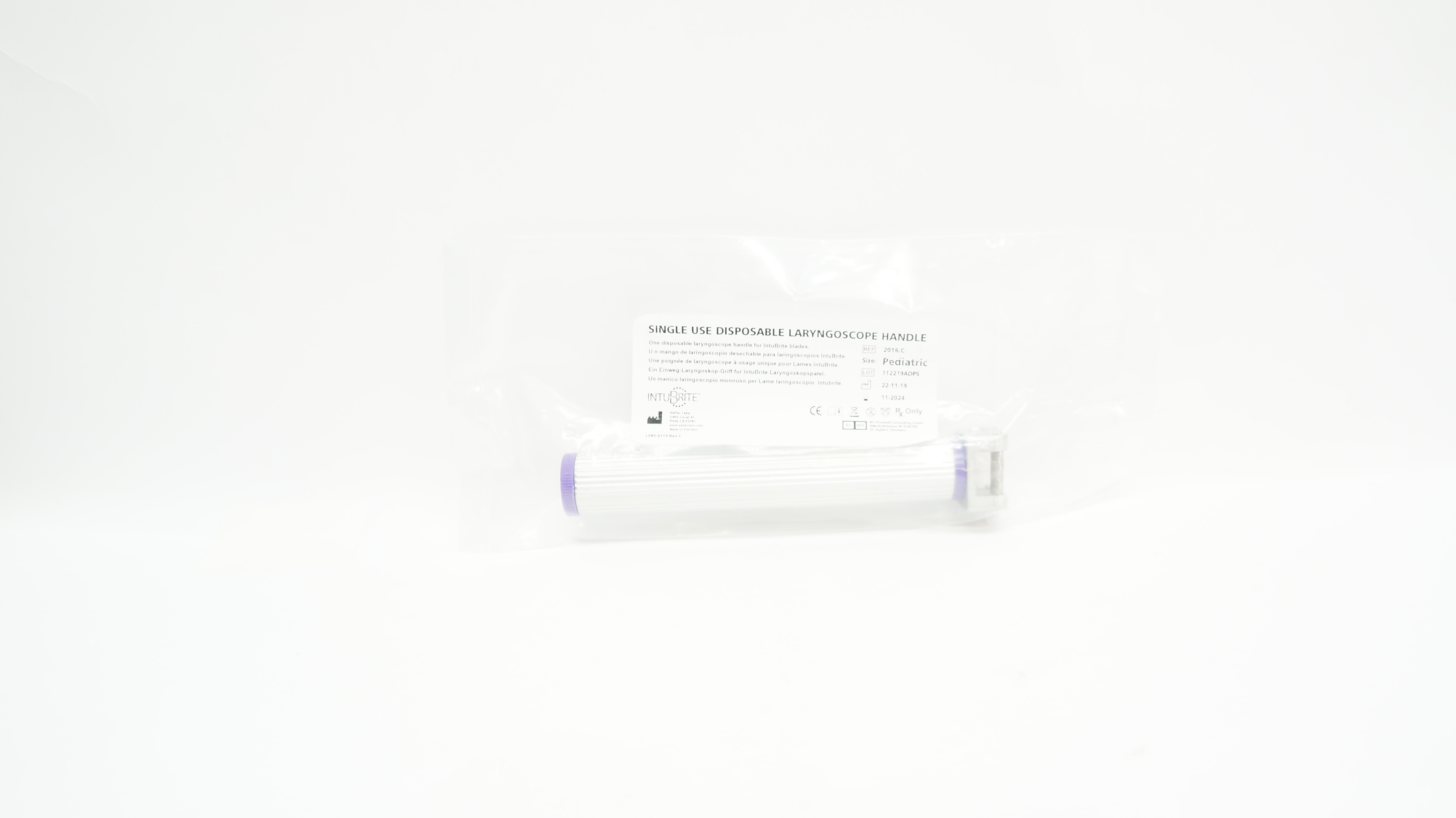 Salter Labs 2016.C IntuBrite Disposable Laryngoscope Handle, Size Pediatric