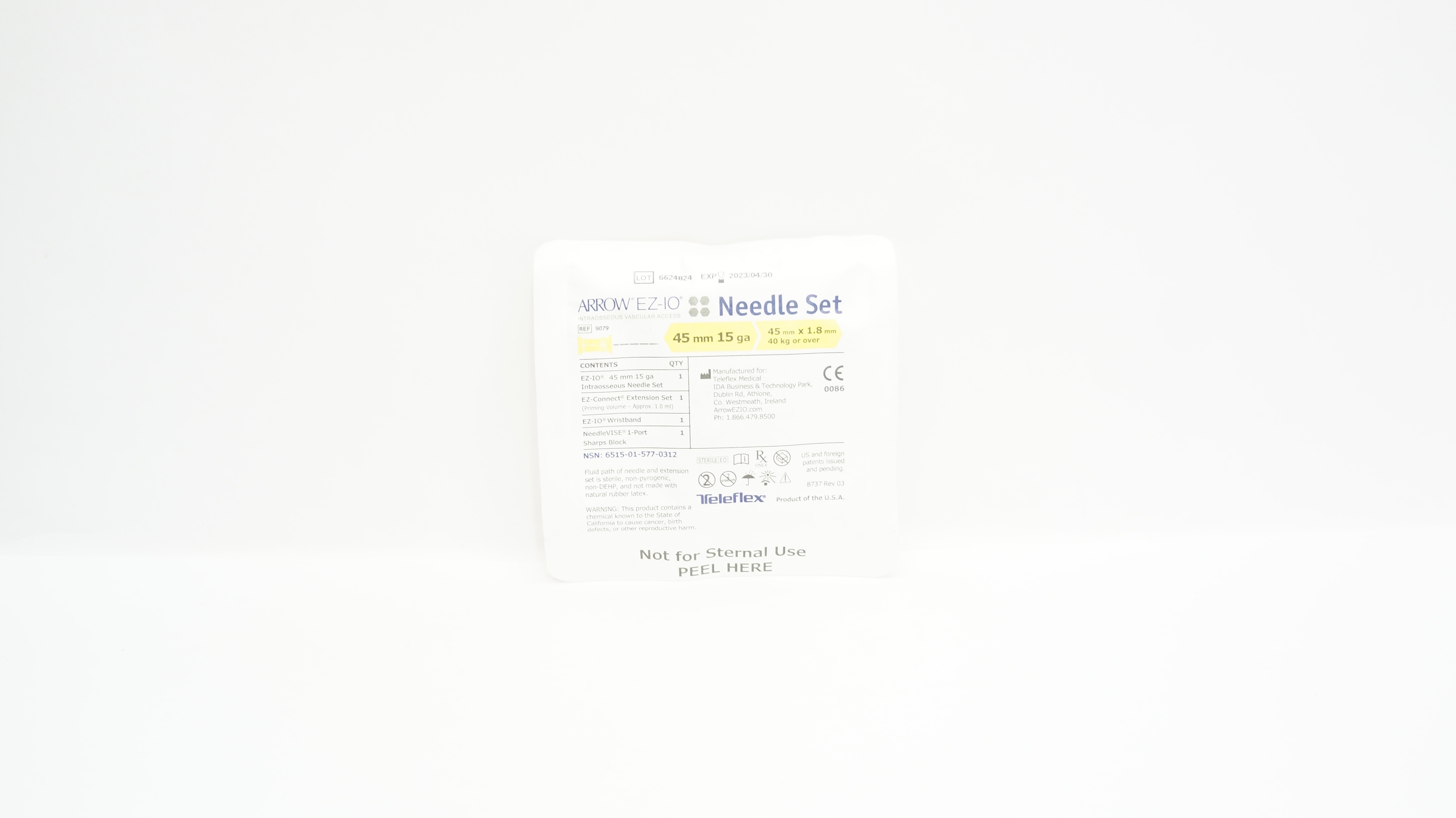 Teleflex 9079 Arrow EZ-IO Ndle Set 45mm x 15Ga 40kg Or Over (x)