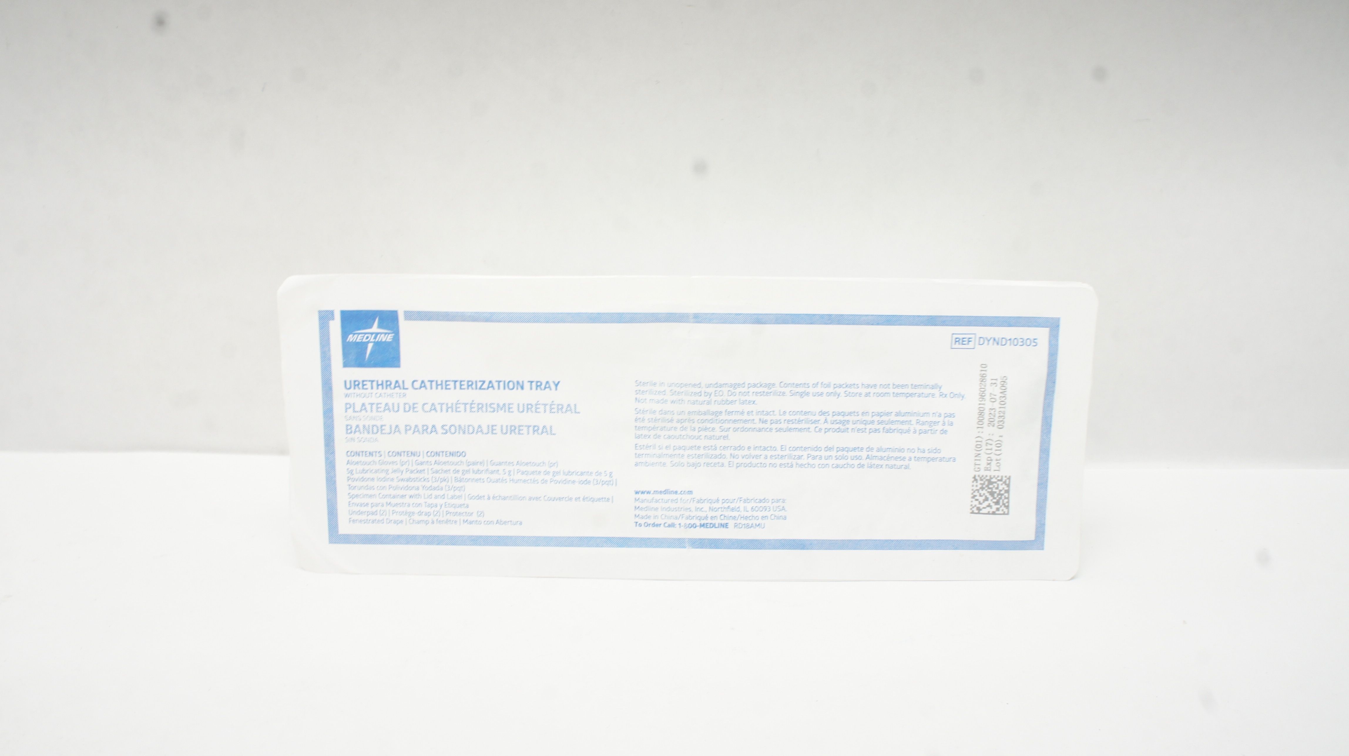 Medline DYND10305 Uretheral Catheterization Tray Without Cath. (x)
