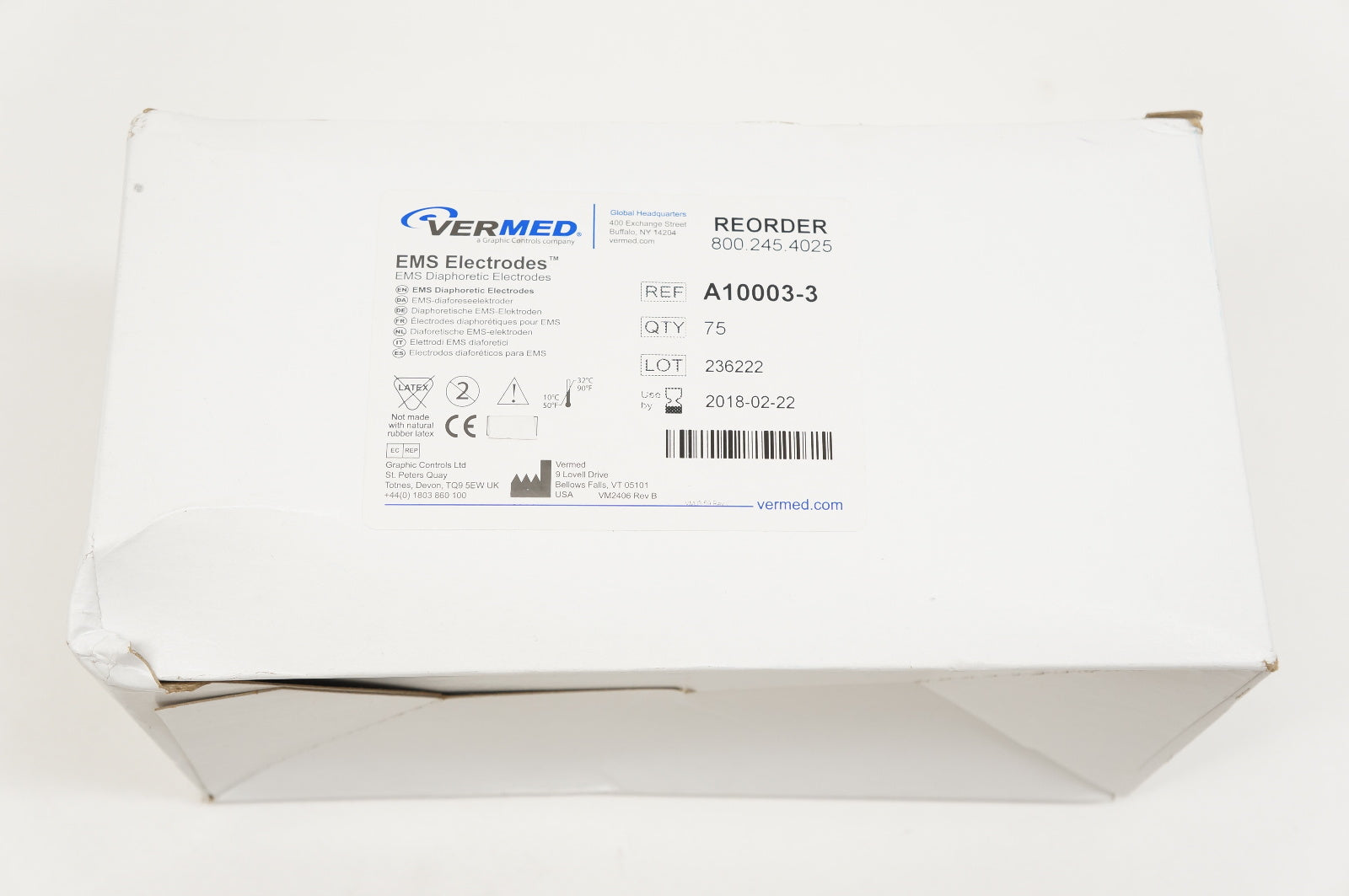 Vermed A10003-3 EMS Diaphoretic Electrodes (x) - Box of 75