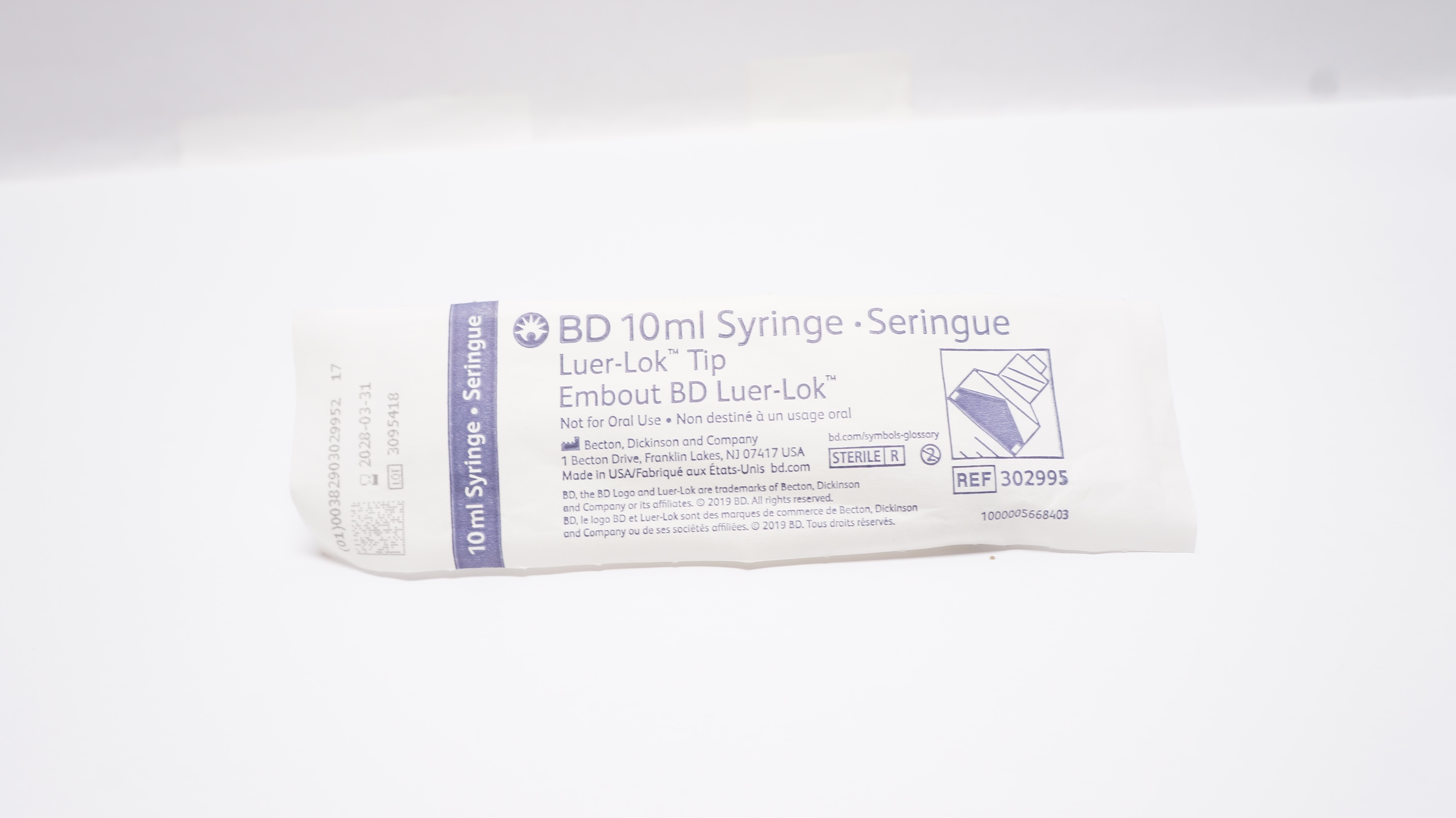 BD 302995 Luer-Lok Tip Syringe 10ml