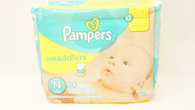 P&G Pampers Swaddlers, Size N, <10 Ib - Pack of 20