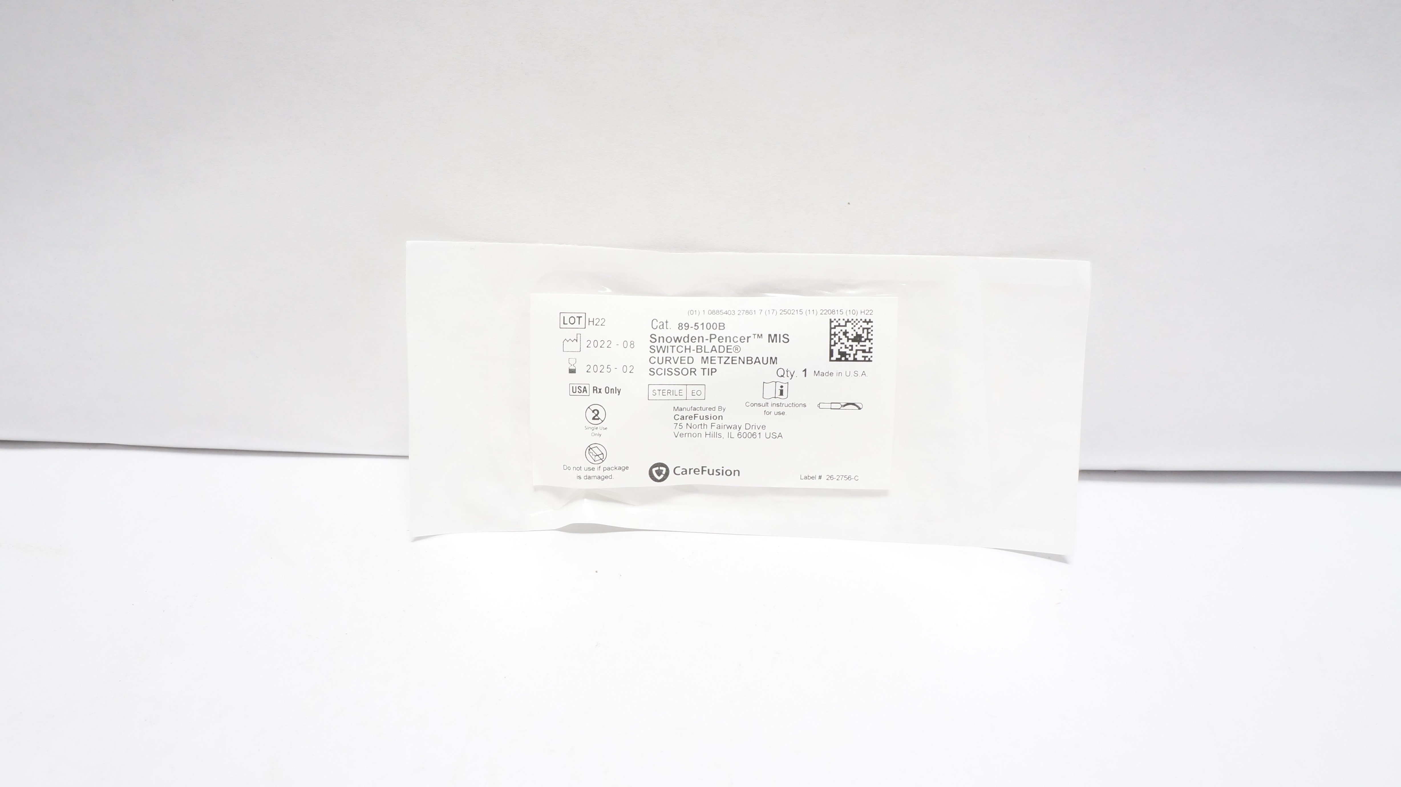 CareFusion 89-5100B Snowden-Pencer Switch-Blade Curved Metzenbaum Scissor Tip(x)