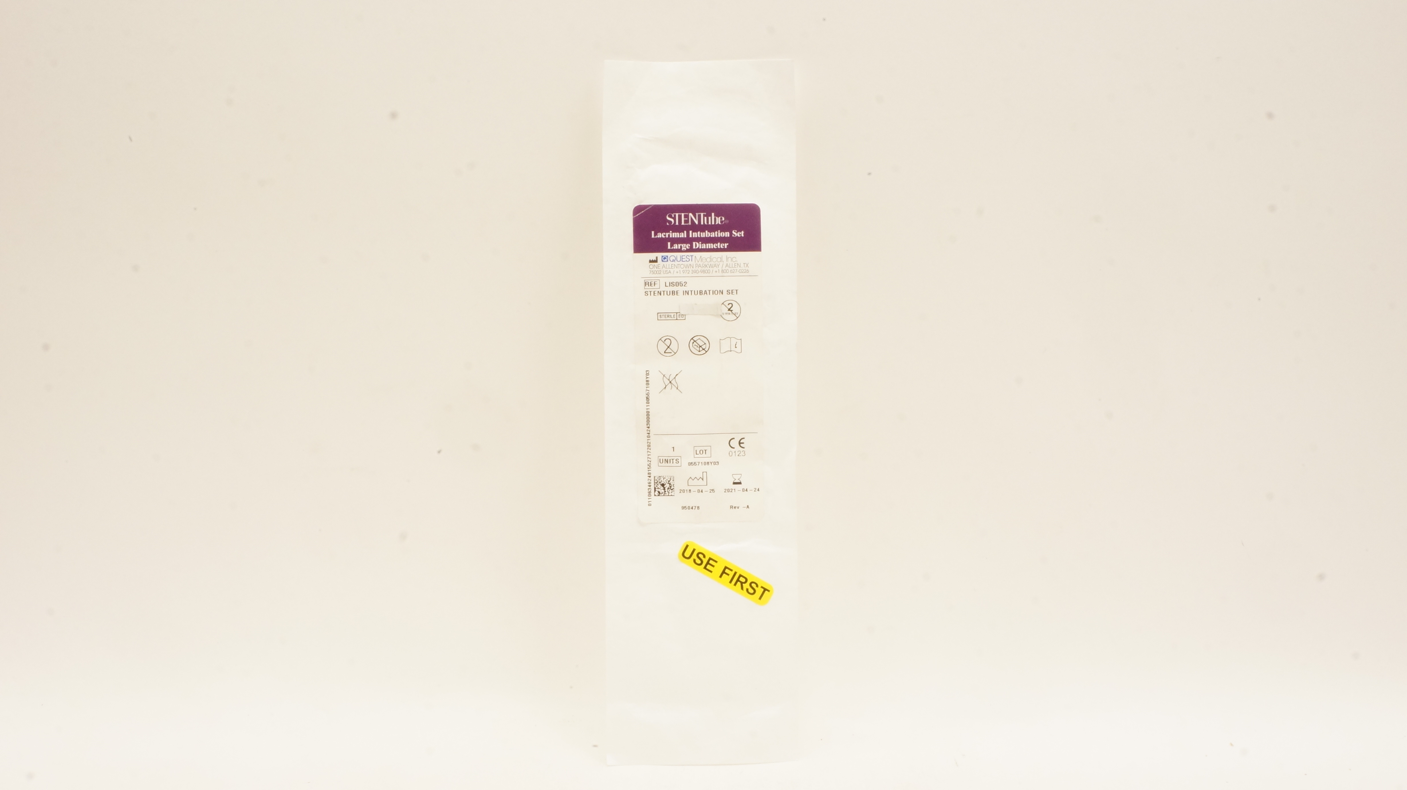 Quest Medical LIS052 Lacrimal Stentube Intubation Set Large Diameter (x)