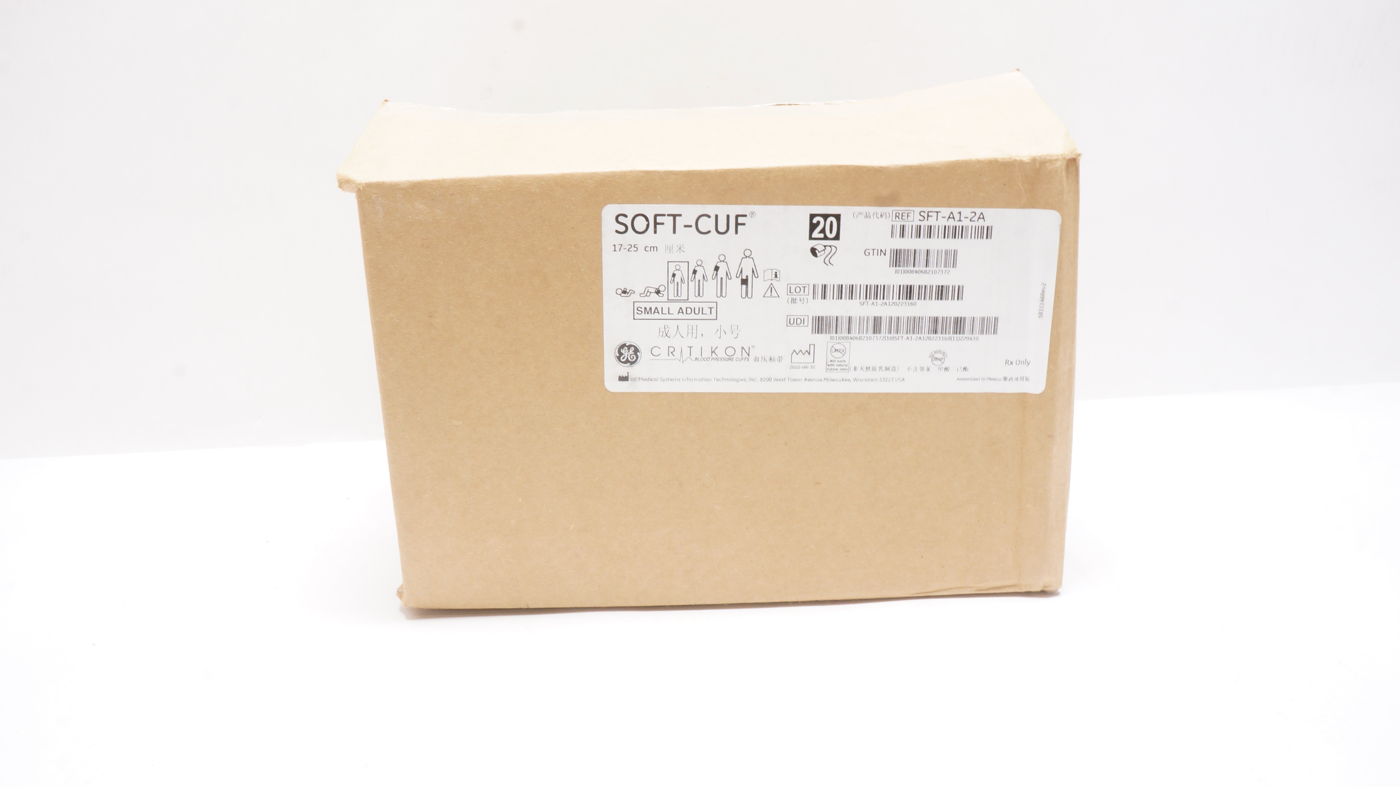 GE SFT-A1-2A SOFT-CUFF Small Adult 17-25cm -  Case of 19