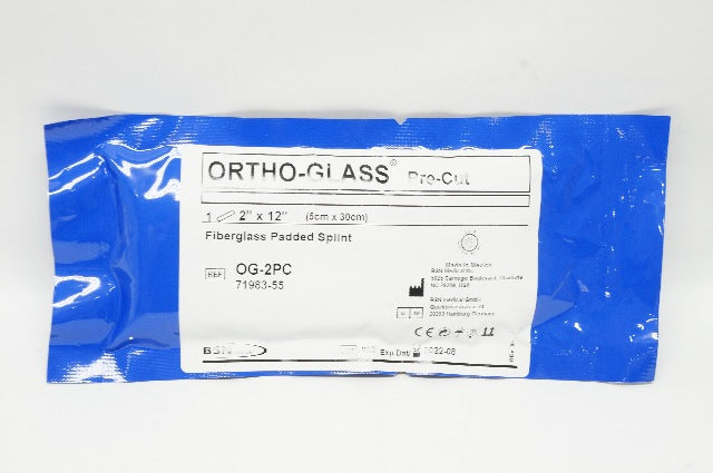 BSN Medical OG-2PC ORTHO-GLASS Fiberglass Padded Splint Pre-Cut 2 x 12inch (x)