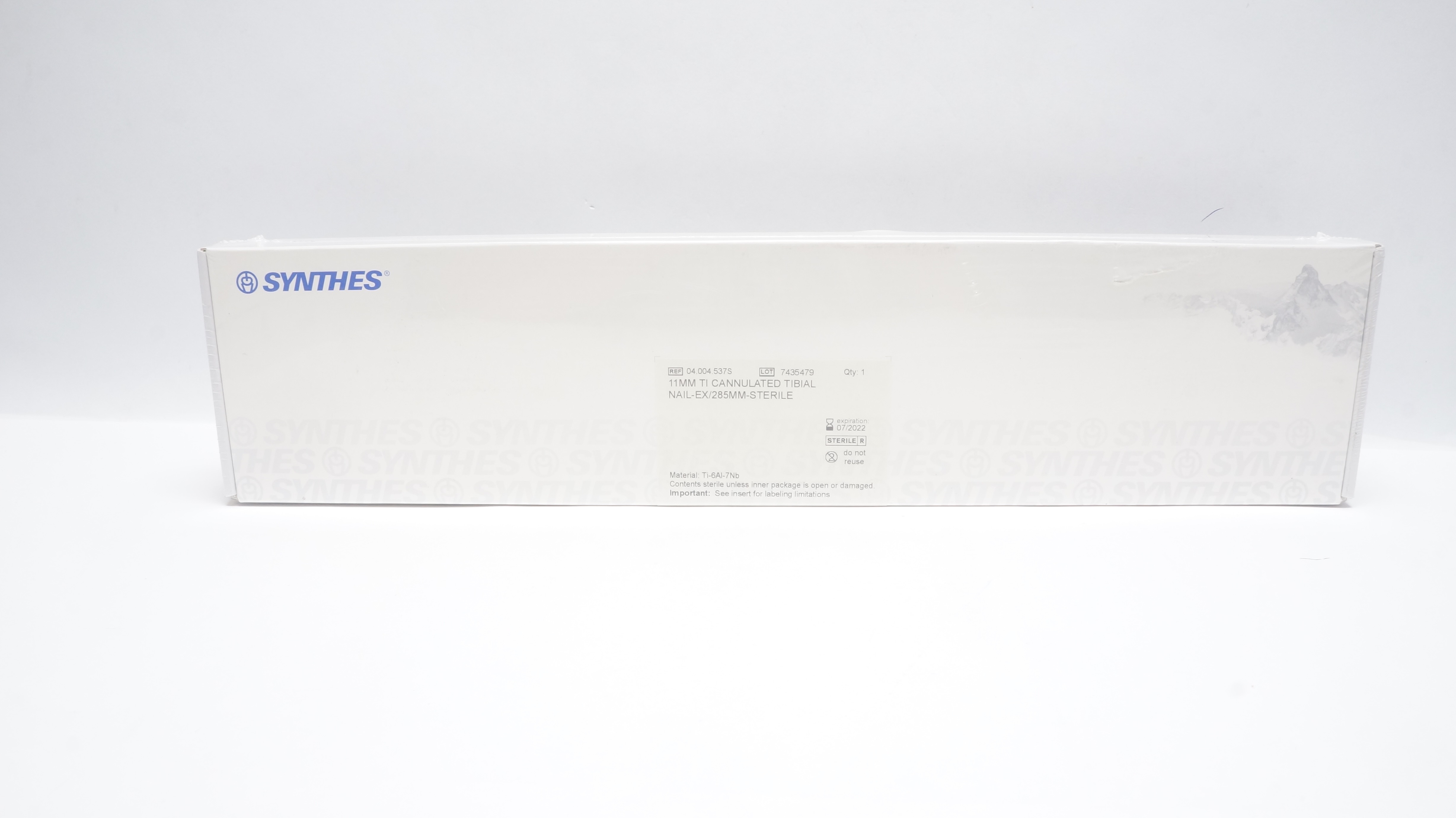 Synthes 04.004.537S 11mm TI CANNULATED TIBIAL NAIL-EX/285mm-Sterile (x)