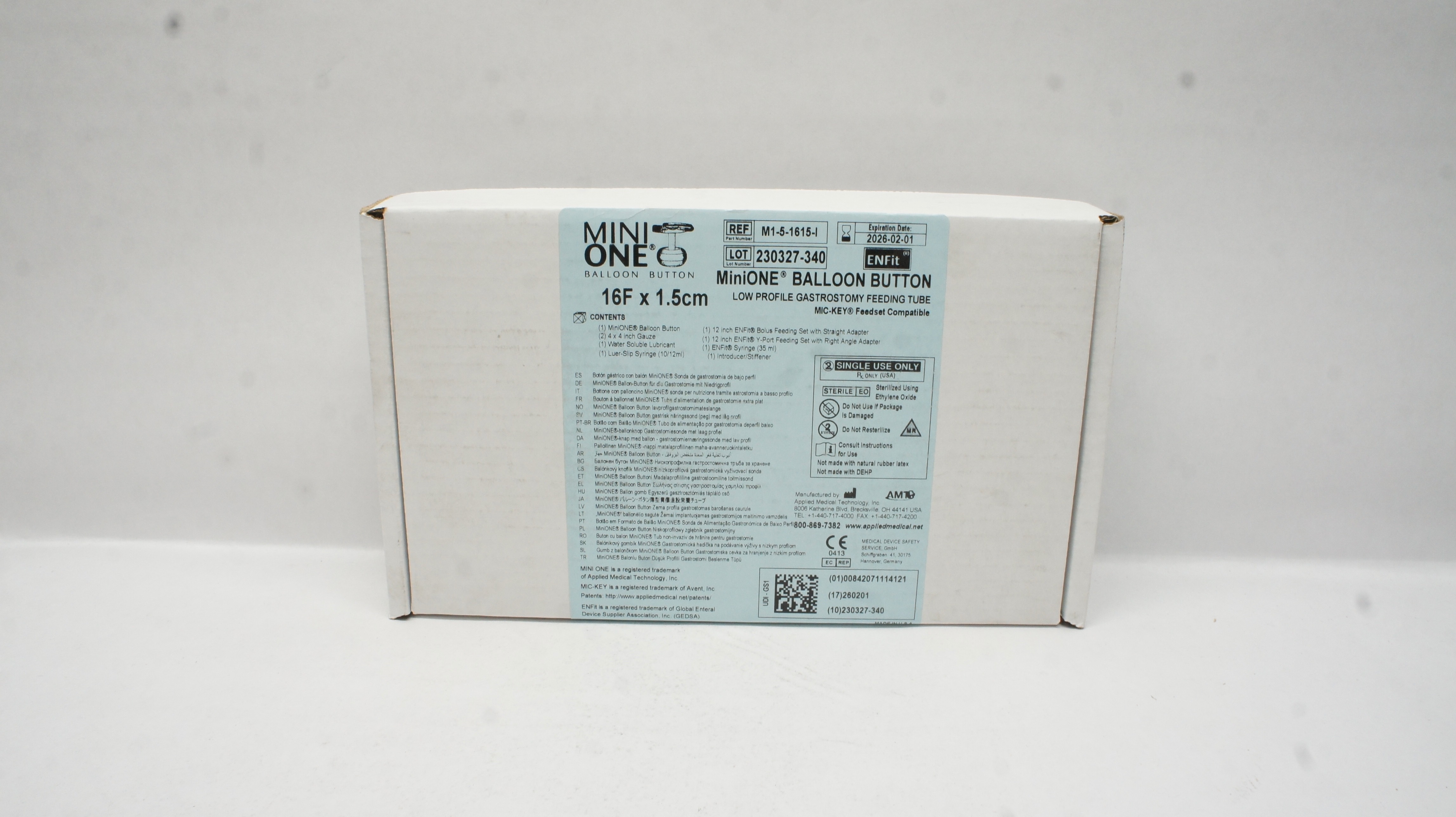 Applied Medical M1-5-1615-I Mini-One Balloon Button 16F x 1.5cm