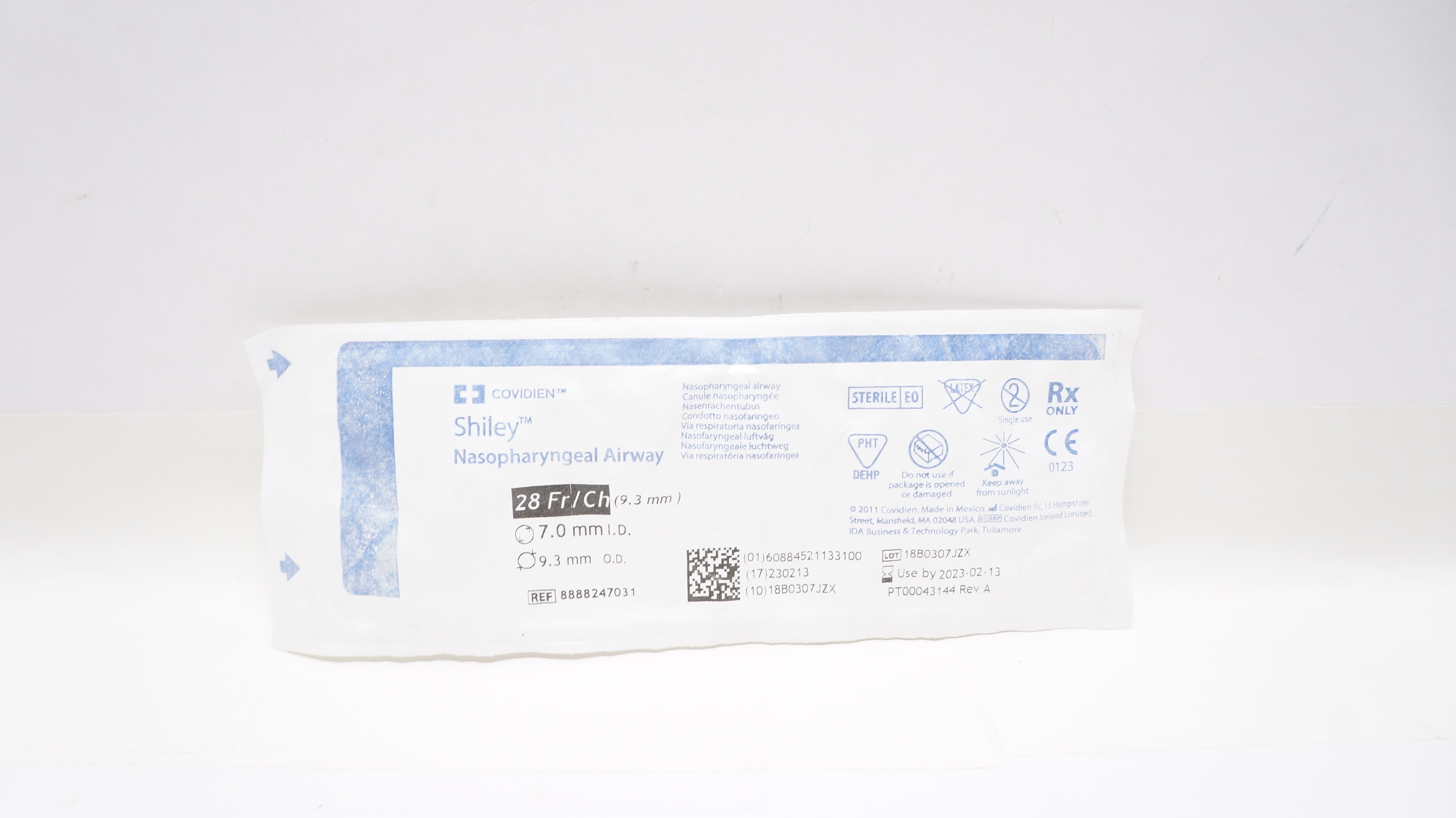 Covidien 8888247031 Shiley Nasopharyngeal Airway 28Fr/Ch 7.0mm ID x 9.3mm OD (x)