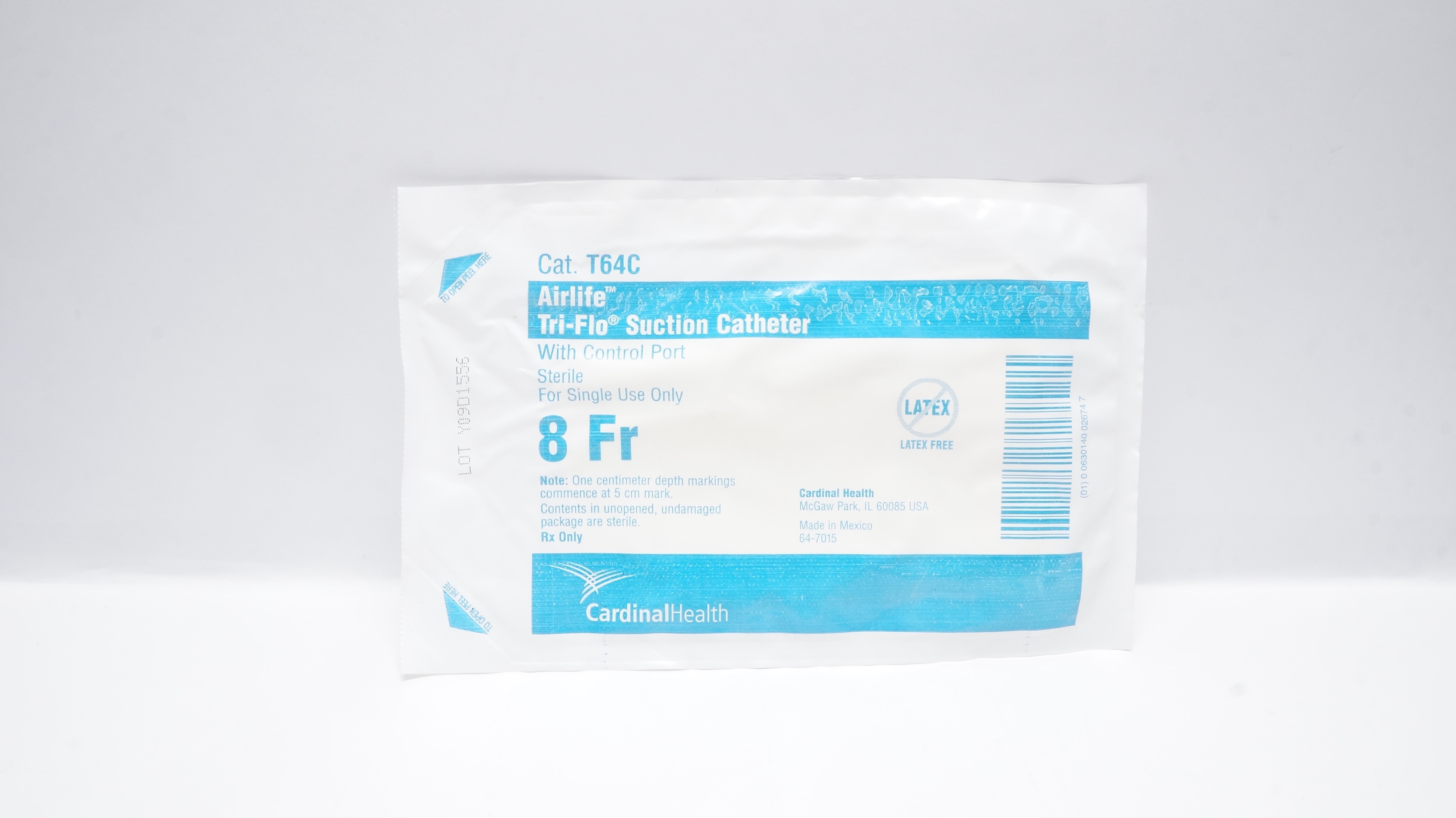 Cardinal Health T64C AirLife Tri-Flo Suction Cath. with Control Port 8F