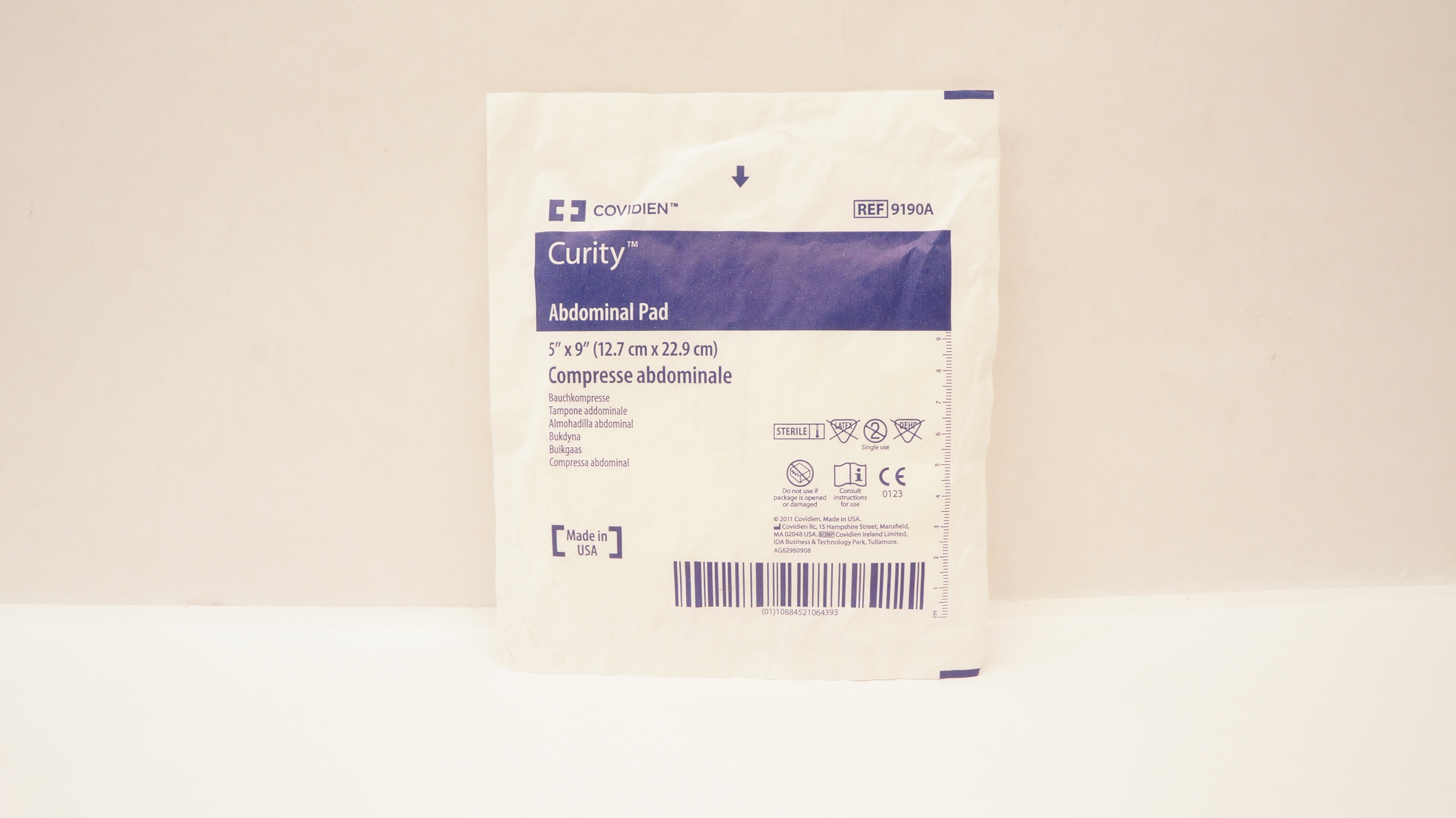 Covidien 9190A Curity Abdominal Pad 5inch x 9inch