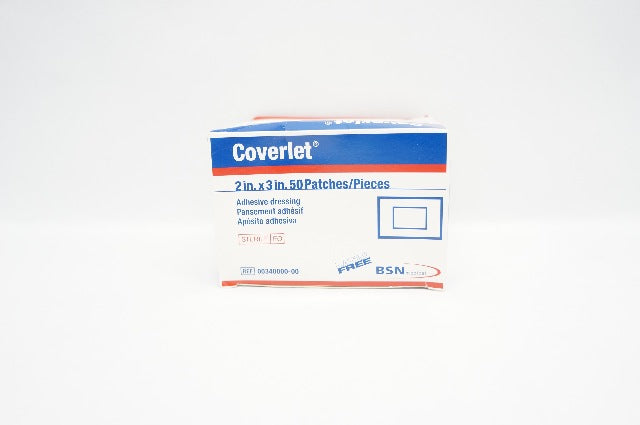 BSN Medical 00340000-00 Coverlet 2 x 3inch Adhesive Dressing Patches - Box of 50