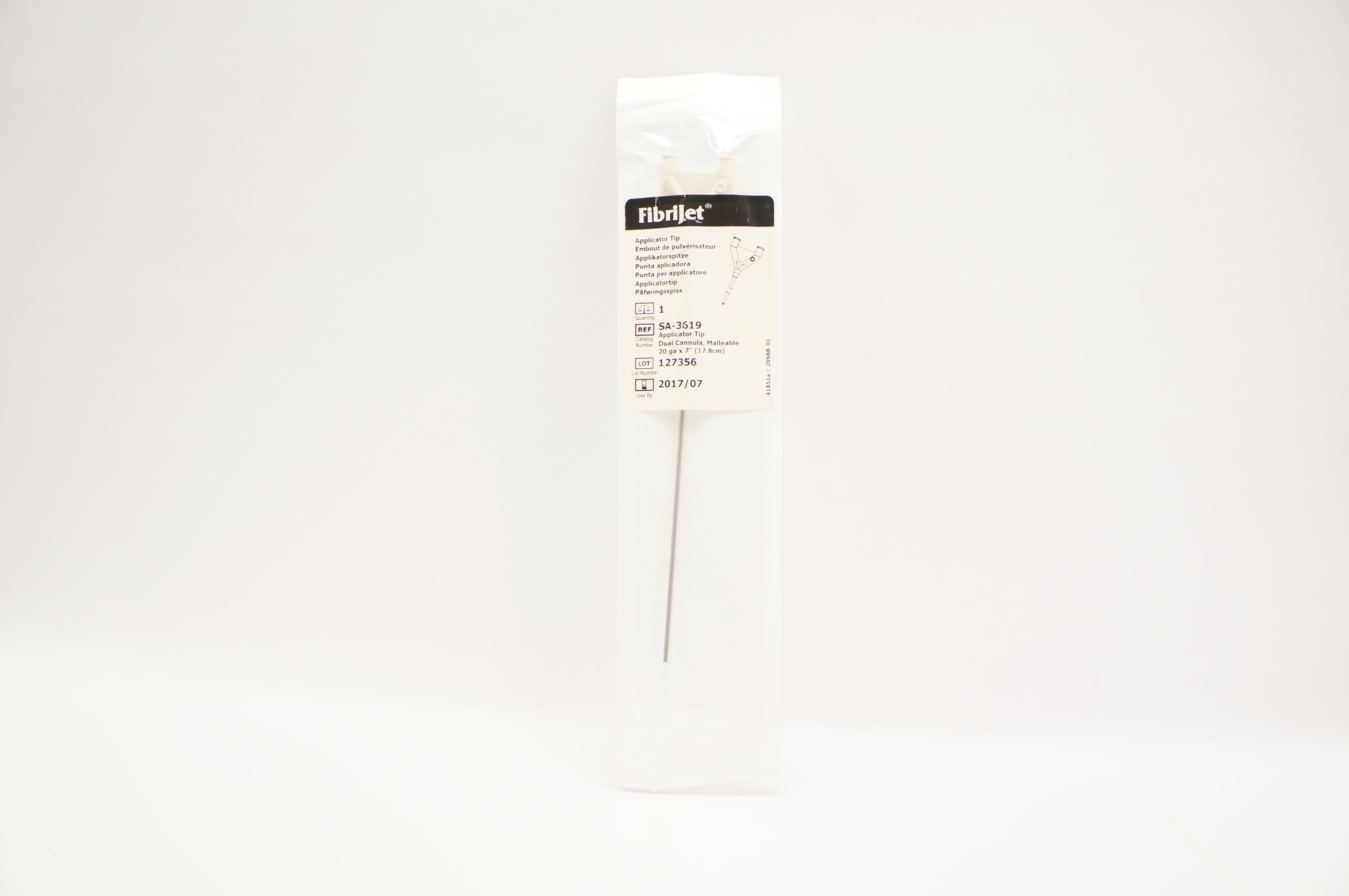 Fibrijet SA-3619 Applicator Tip Dual Cannula Malleable 20Ga x 7 inch (x)
