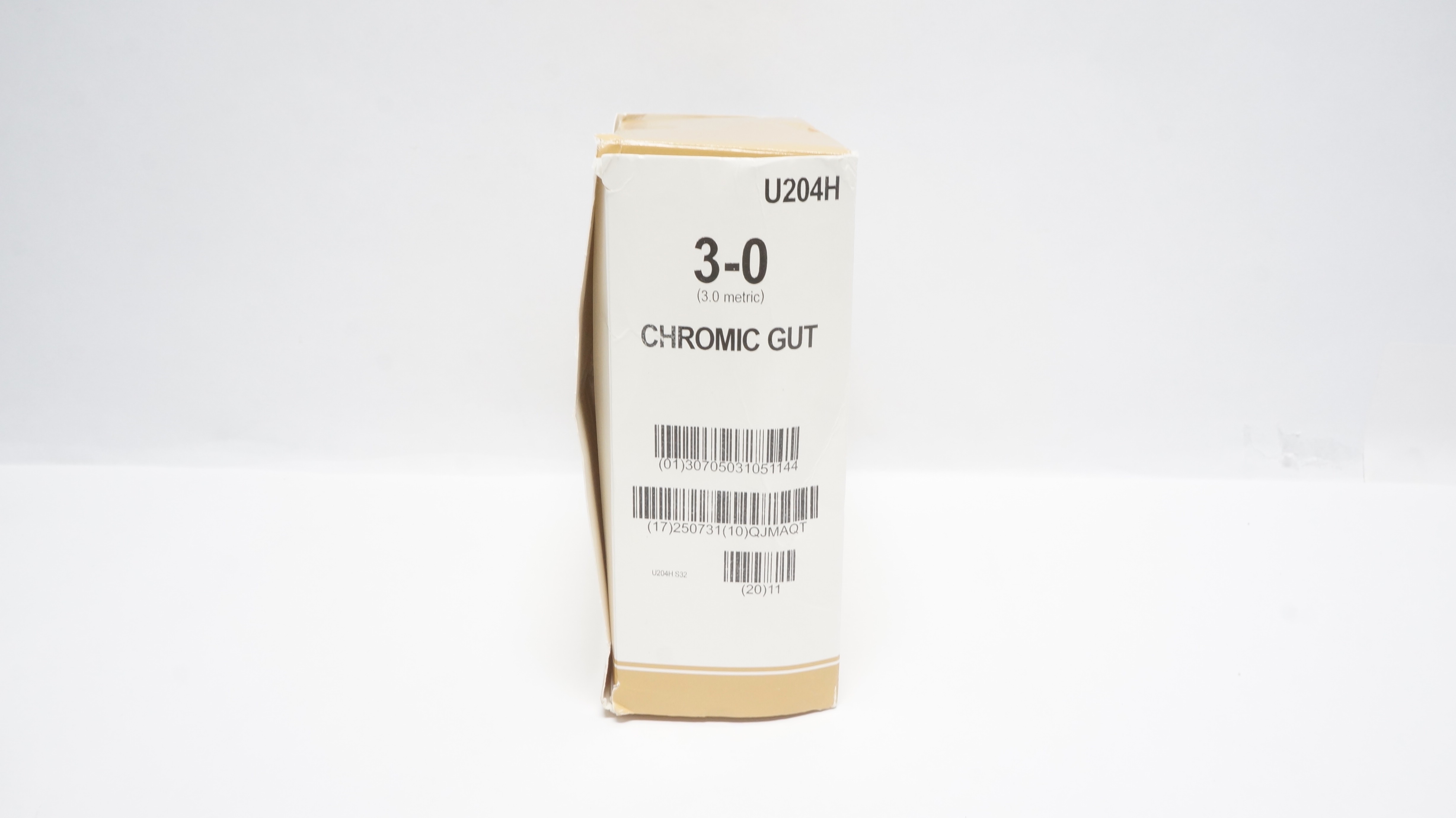 Ethicon U204H 3-0 Chromic Gut Nylon Stre RB-1 17mm 1/2c Taper (x) - Box of 32