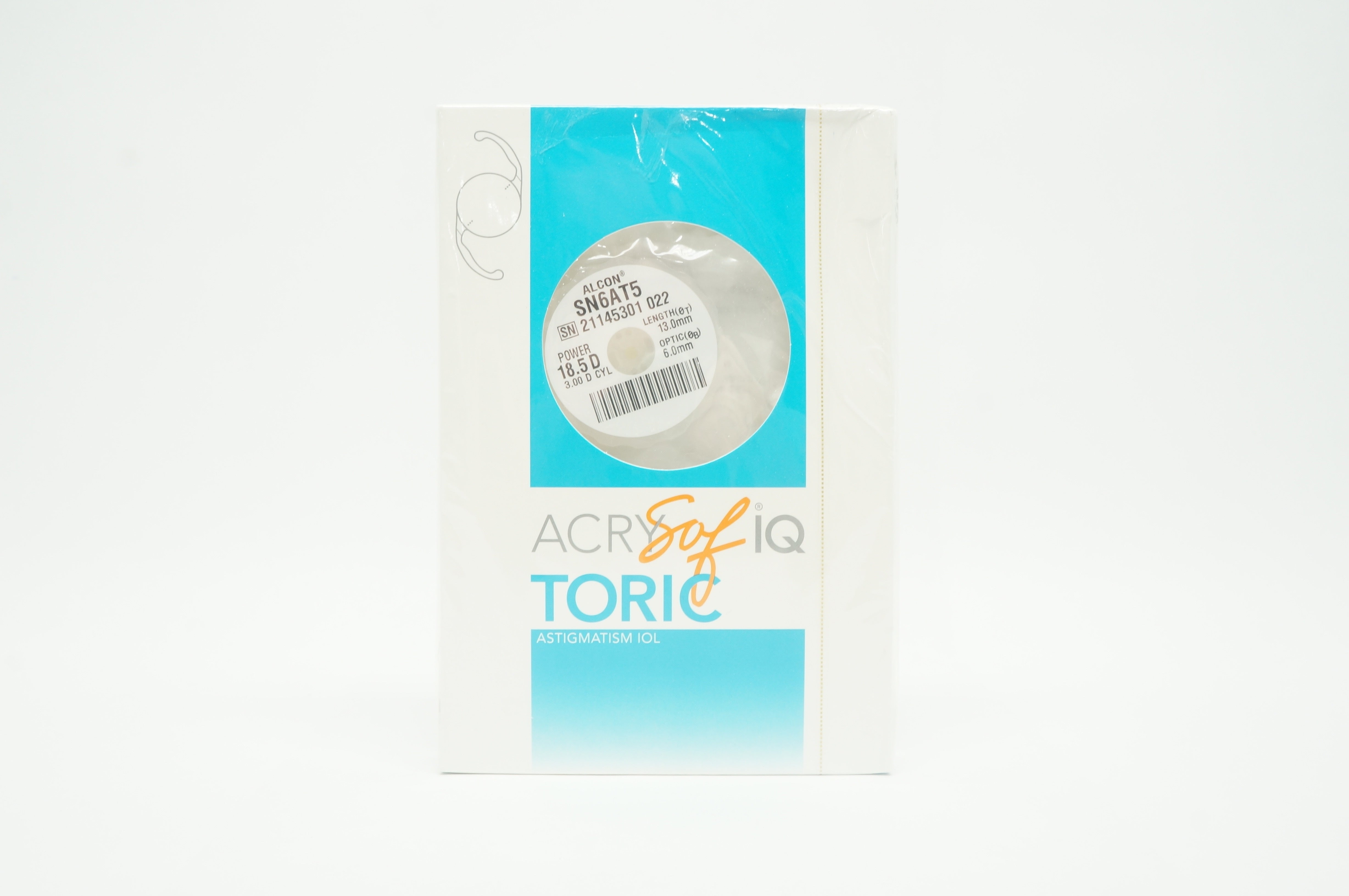 AcrySof IQ SN6AT5 Alcon Toric Astigmatism IOL 18.5D x 13.0 mm (x)