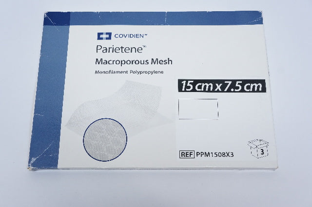 Covidien PPM1508X3 Parietene Macroporous Mesh 15cm x 7.5cm (x) - Box of 3