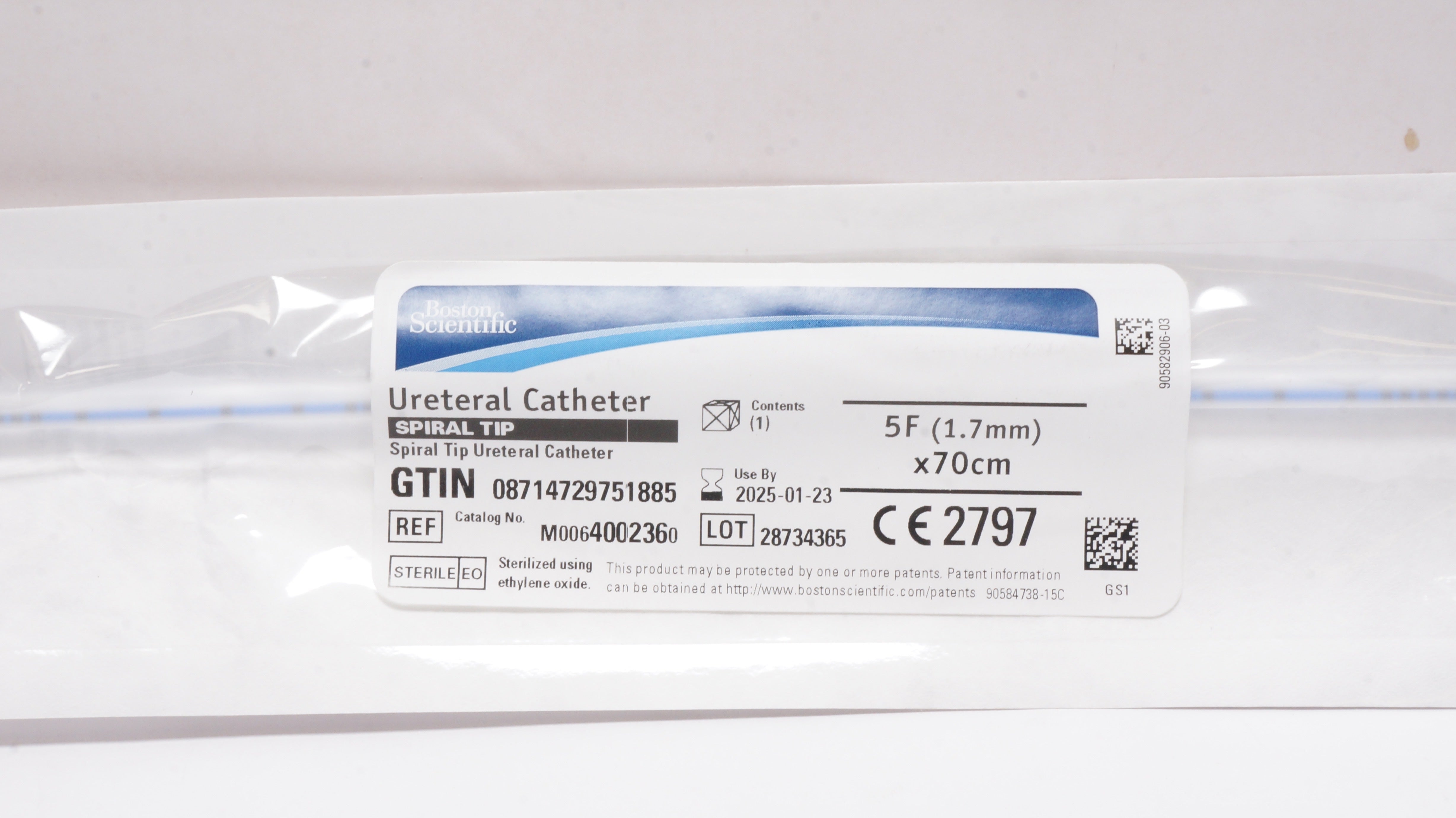 Boston Scientific M0064002360 Spiral Tip Ureteral Cath. 5F x 70cm (x)