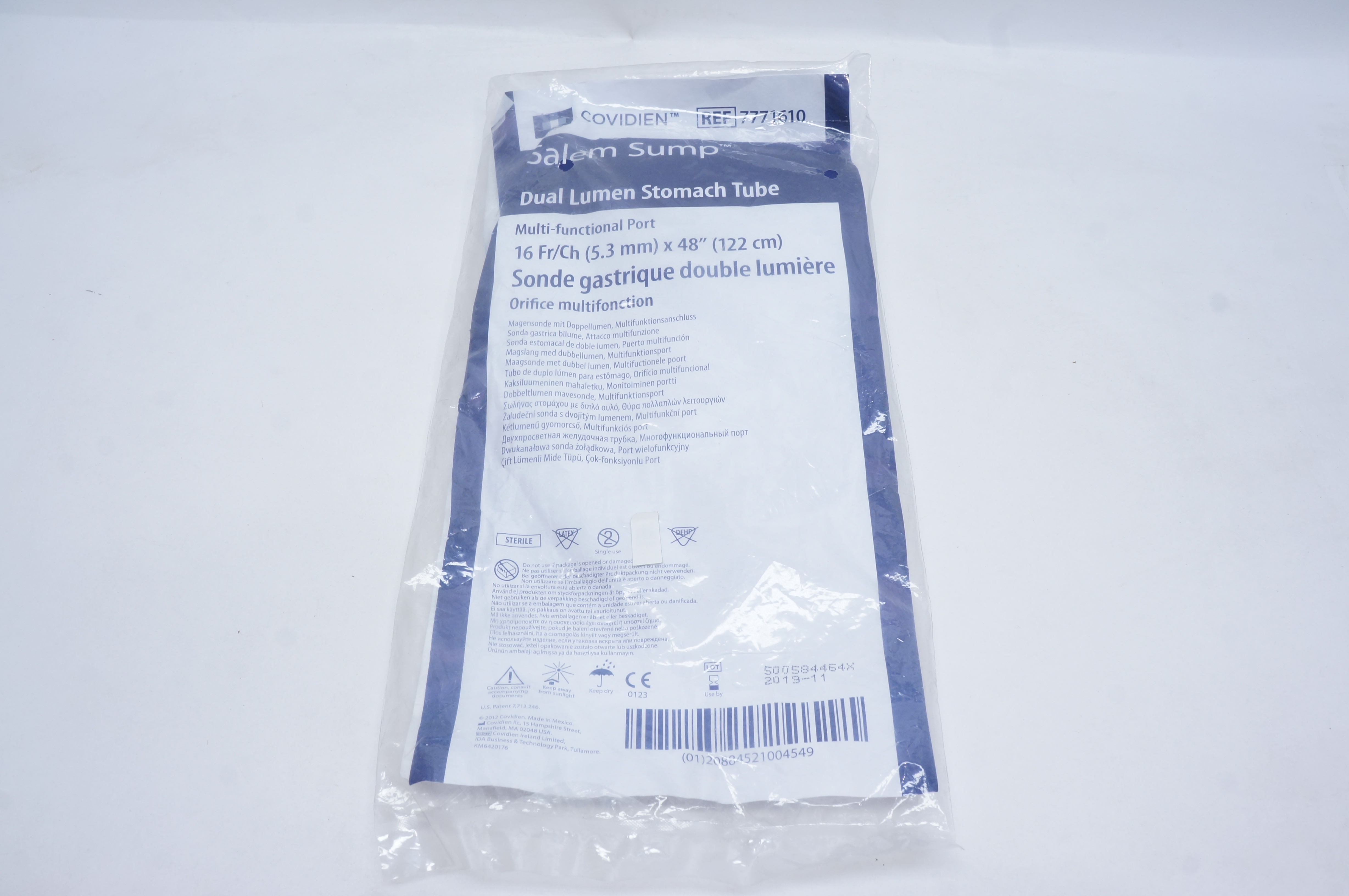 Covidien 7771610 Salem Sump Dual Lumen Stomach Tube 16Fr. x 48inch (x)