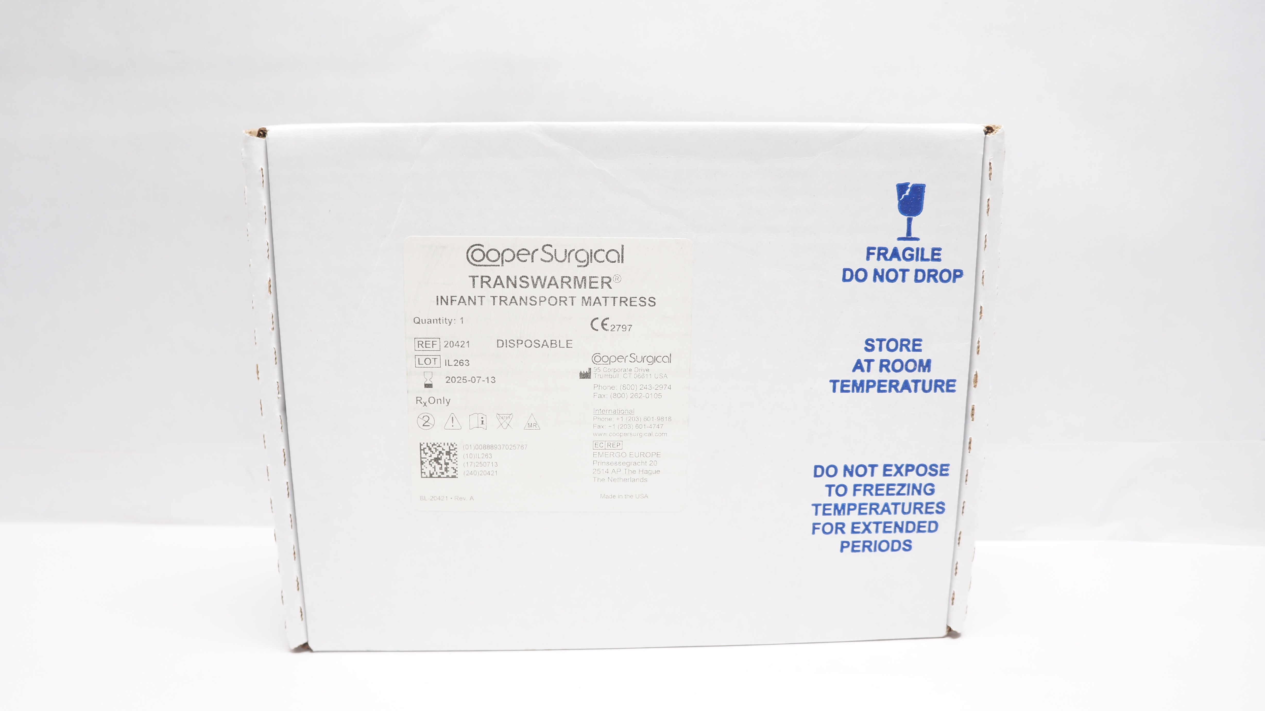 CooperSurgical 20421 TransWarmer Infant Transport Mattress With WarmGel