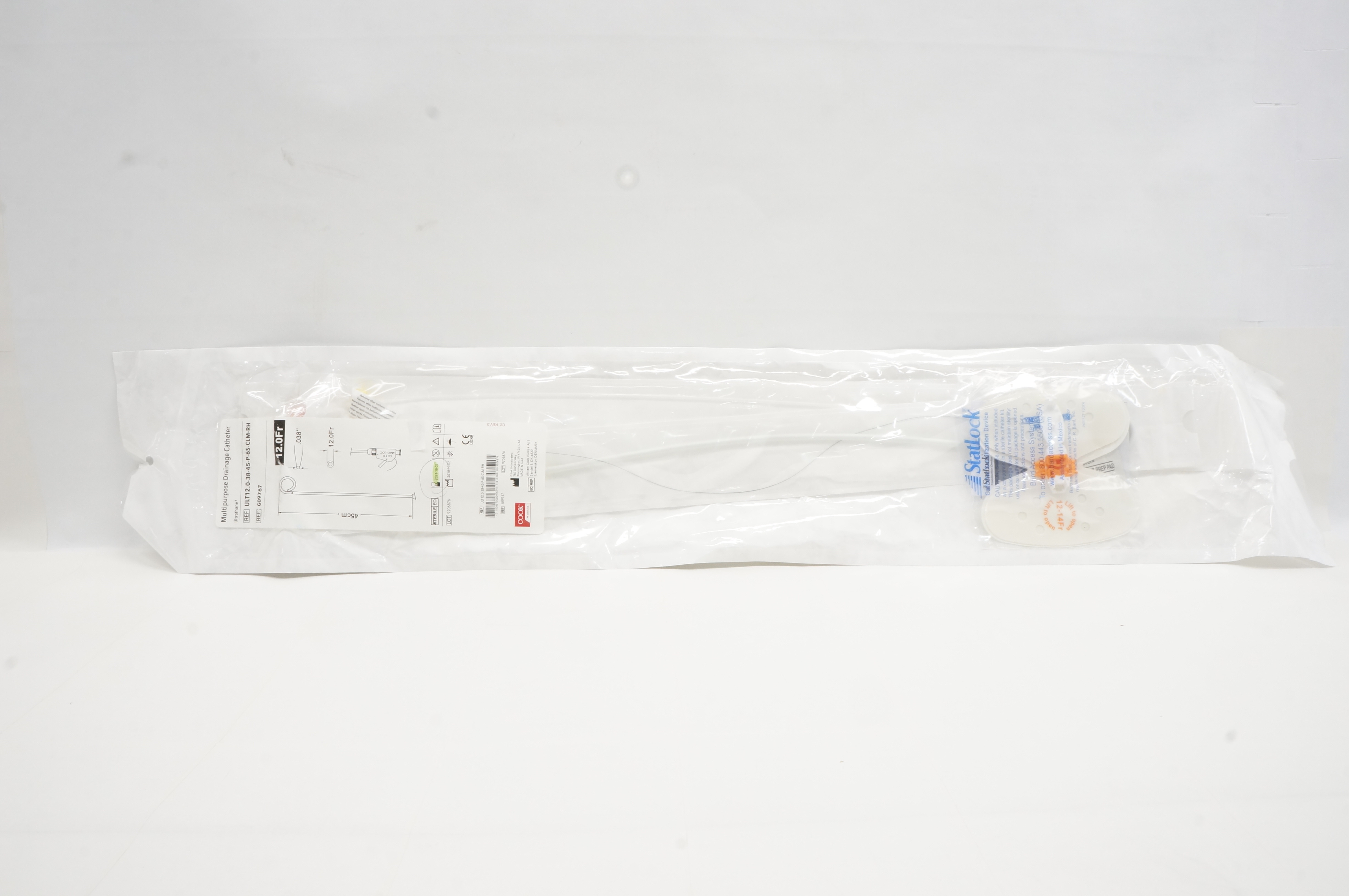Cook Medical G09767 Multipurpose Drainage Cath. 12.0Fr x 45cm x .038inch (x)