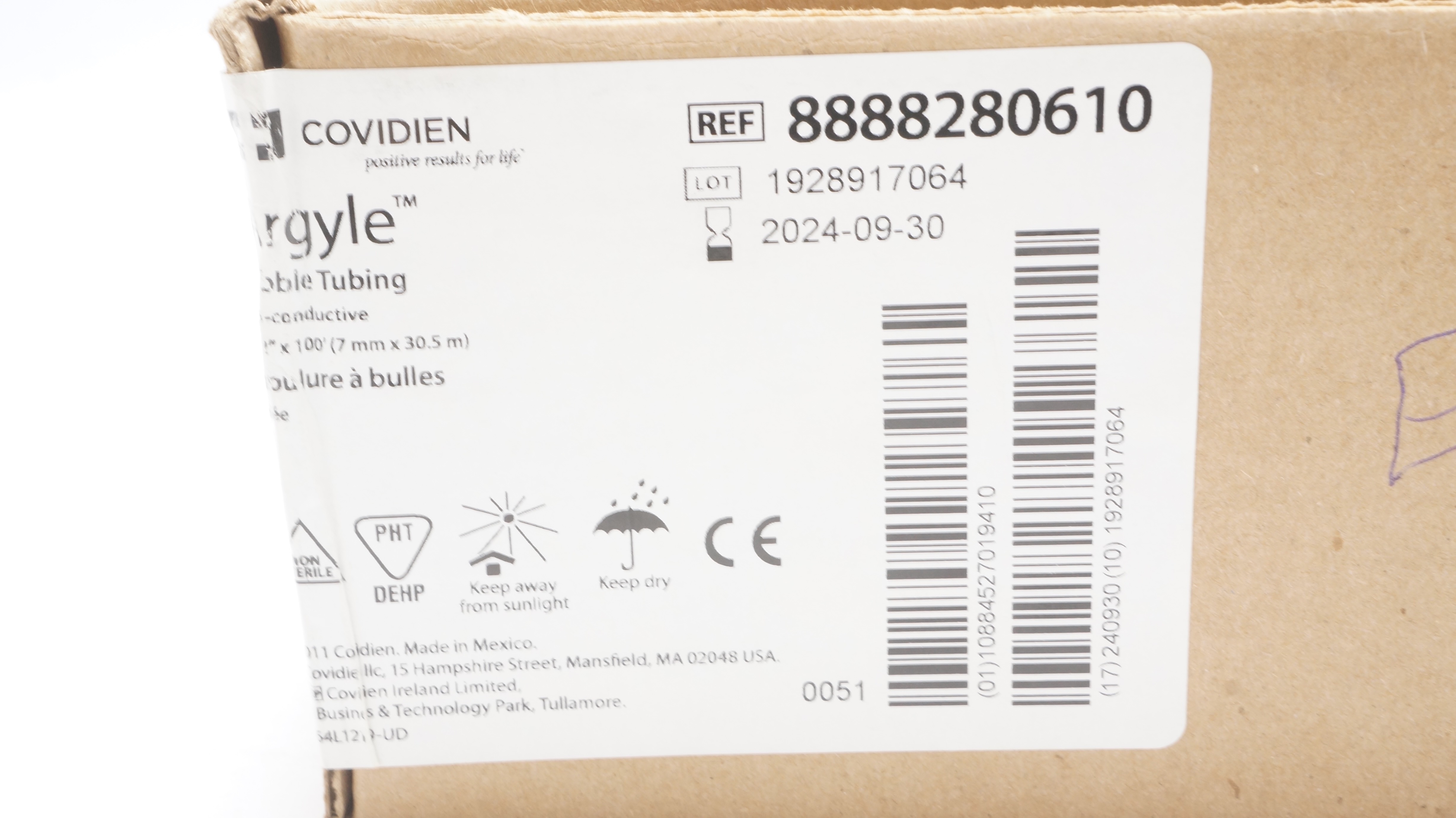 Covidien 8888280610 Argyle Bubble Tubing 9/32inch x 100ft. (x)
