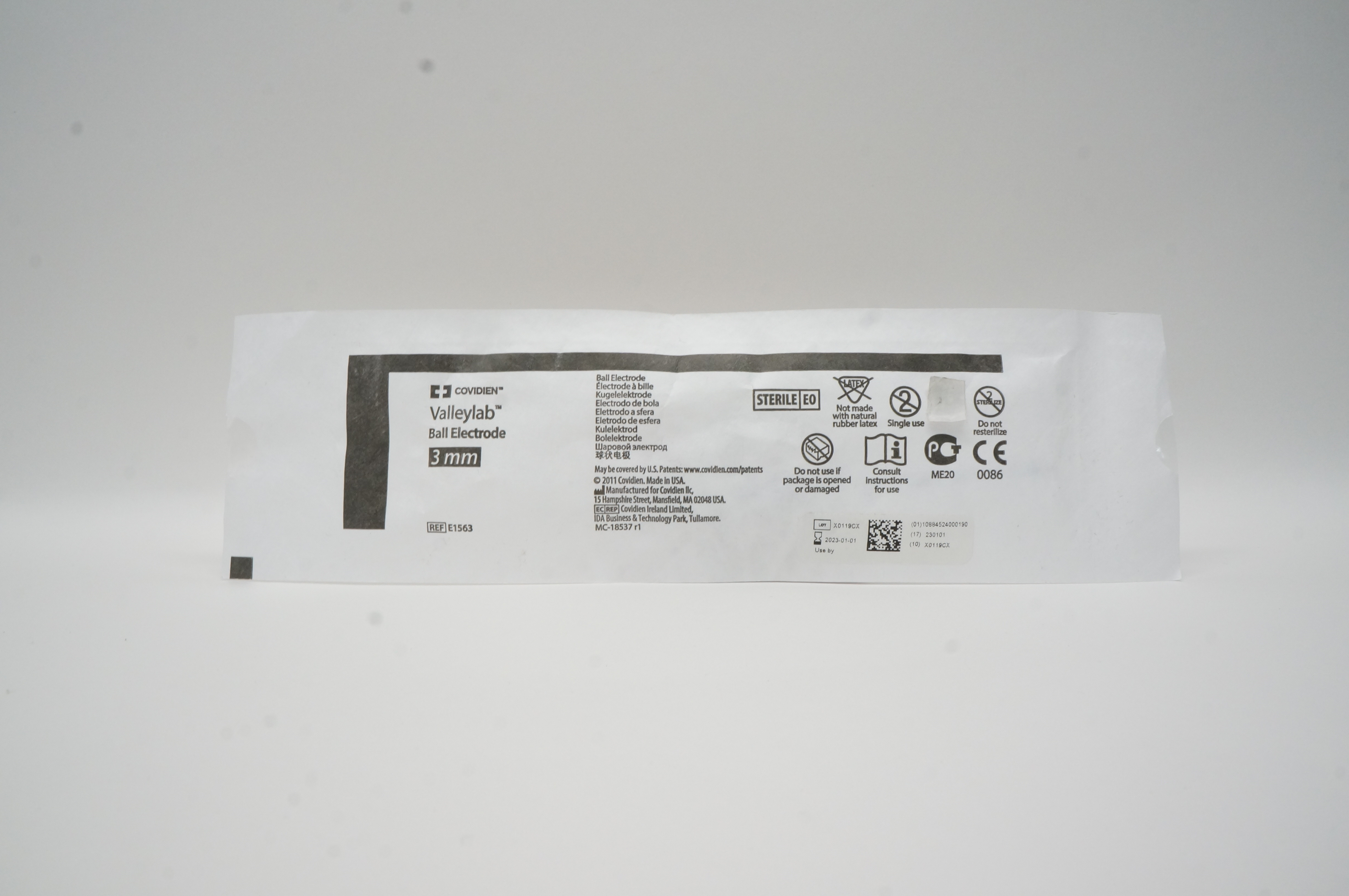 Covidien E1563 Valleylab Ball Electrode 3mm