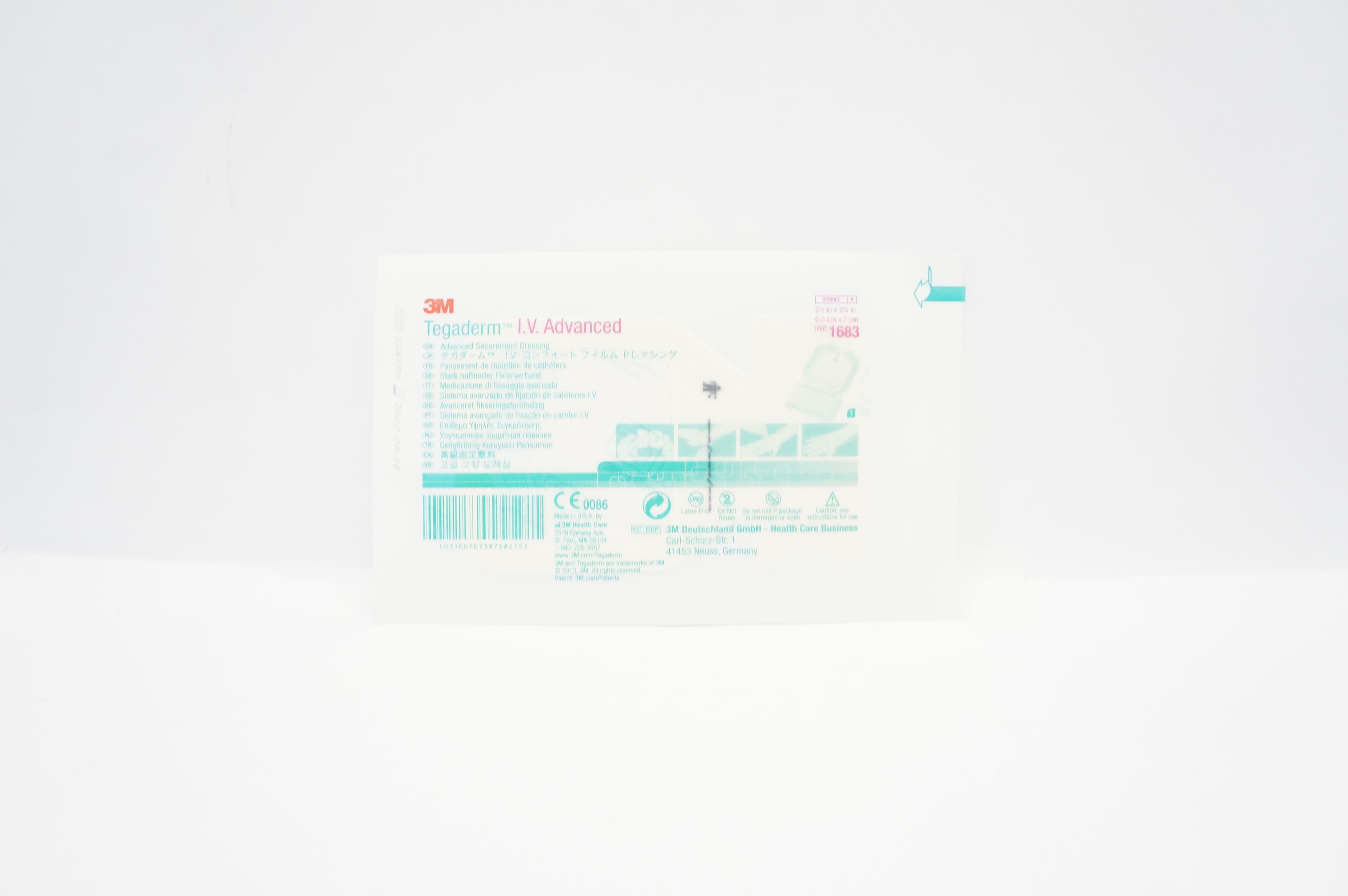 3M 1683 Tegaderm I.V. Advanced Securement Dressing 2-1/2inch x 2-3/4 inch (x)