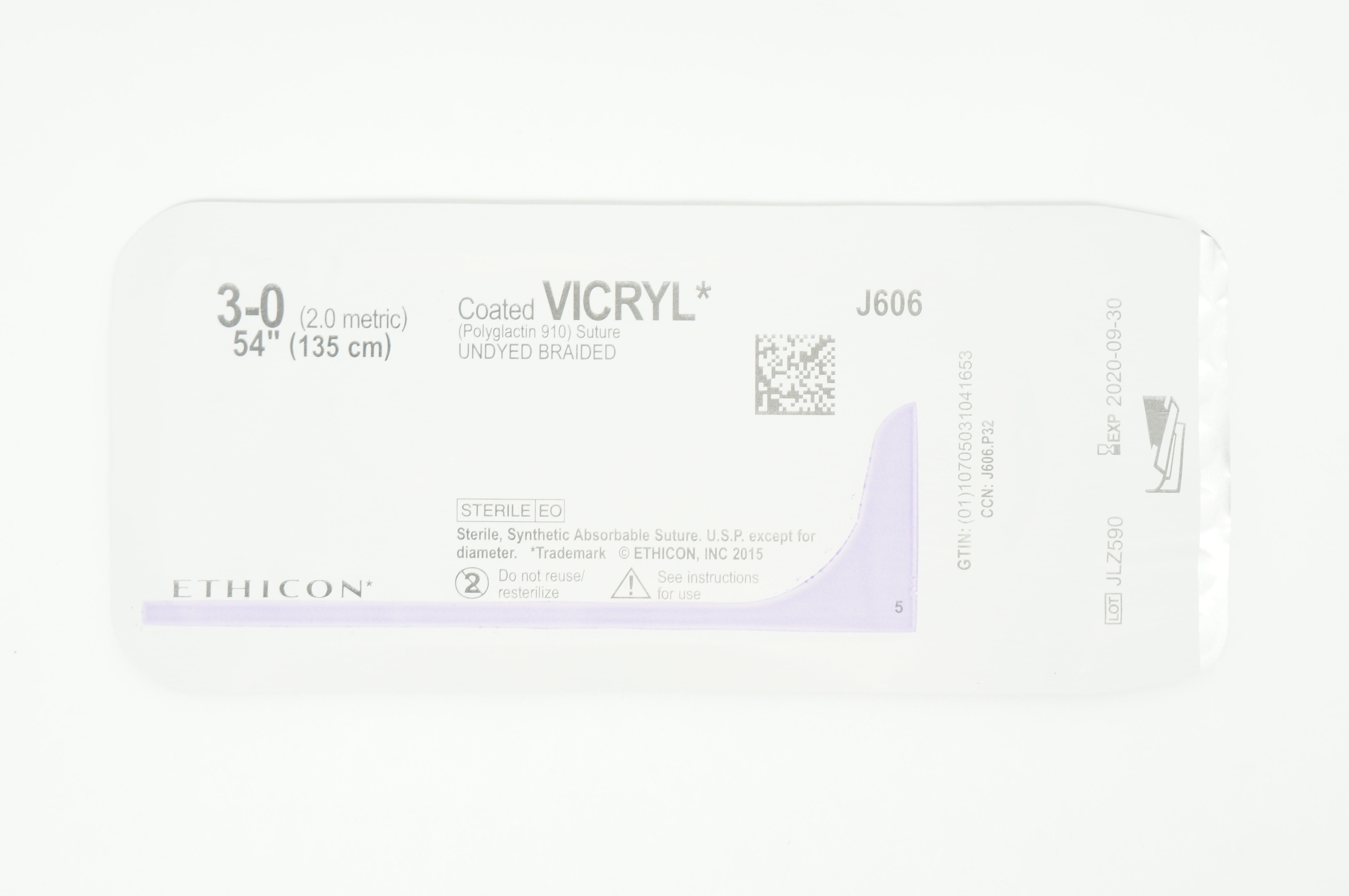 Ethicon J606 3-0 VICRYL, 54inch (x)