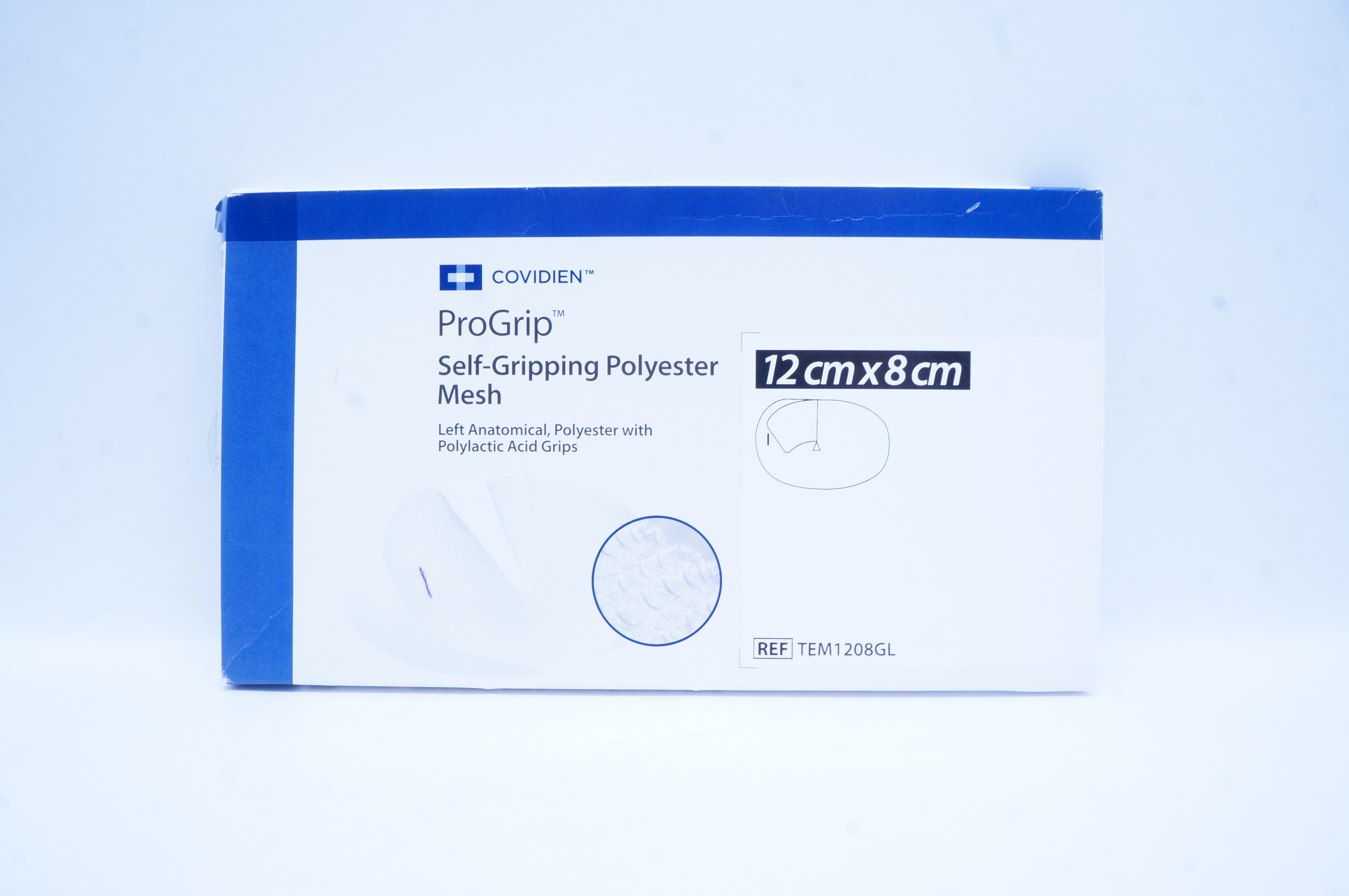 Covidien TEM1208GL ProGrip Self-Gripping Polyester Mesh 12 cm x 8 cm