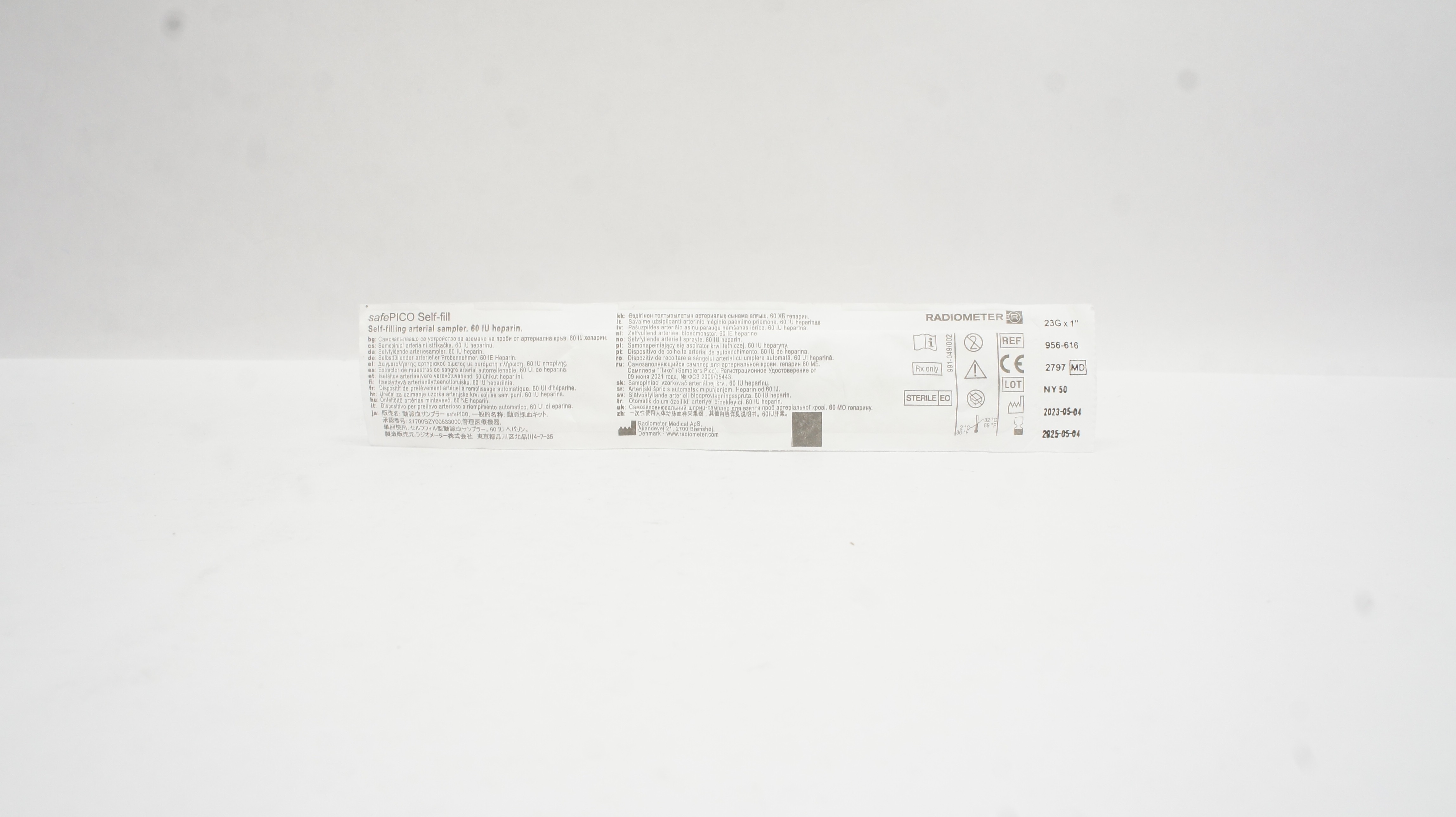 Radiometer 956-616 safePICO Arterial Blood Gas Sampling 23G x 1inch (x)