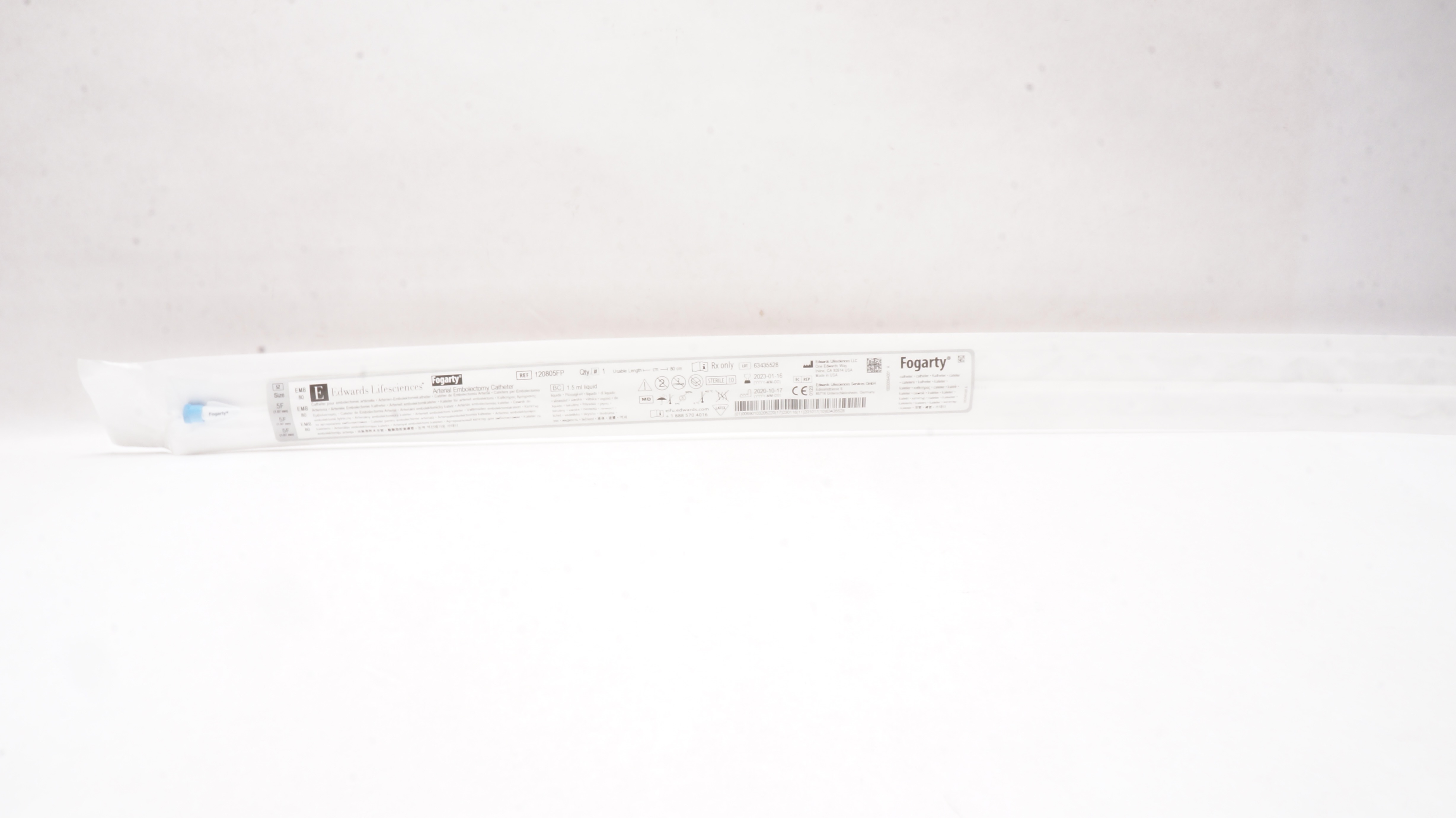 Edwards Lifesciences 120805FP Fogarty Arteriial Embolectomy Cath. 5F x 80cm (x)